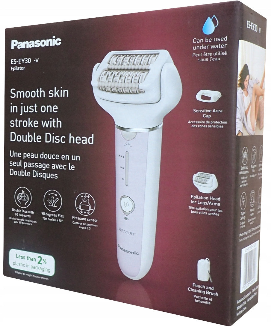 Cordless Epilator for Bikini Legs Panasonic ES-EY30 Dual LED Drives