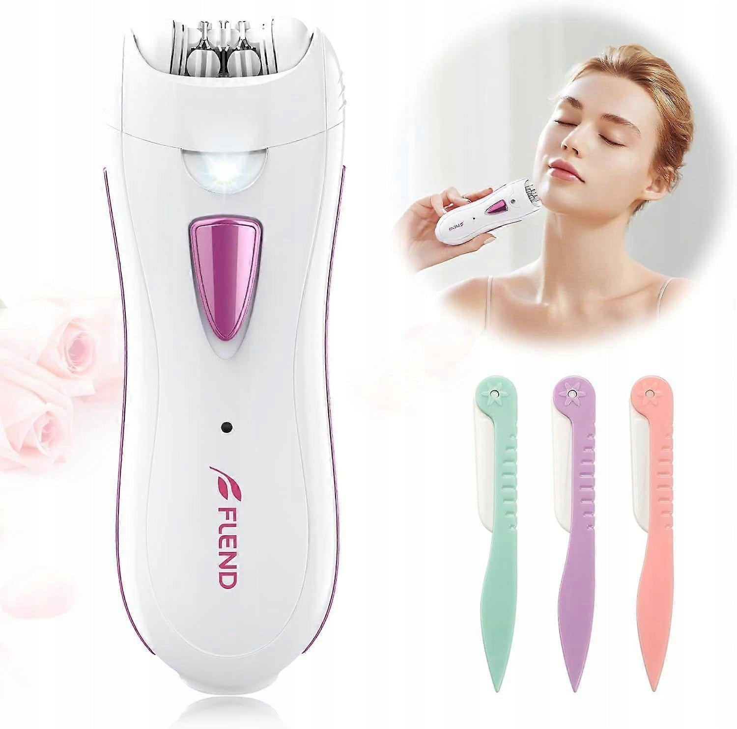 Cordless Facial Epilator for Women Electric Face &amp; Body Hair Removal Ep