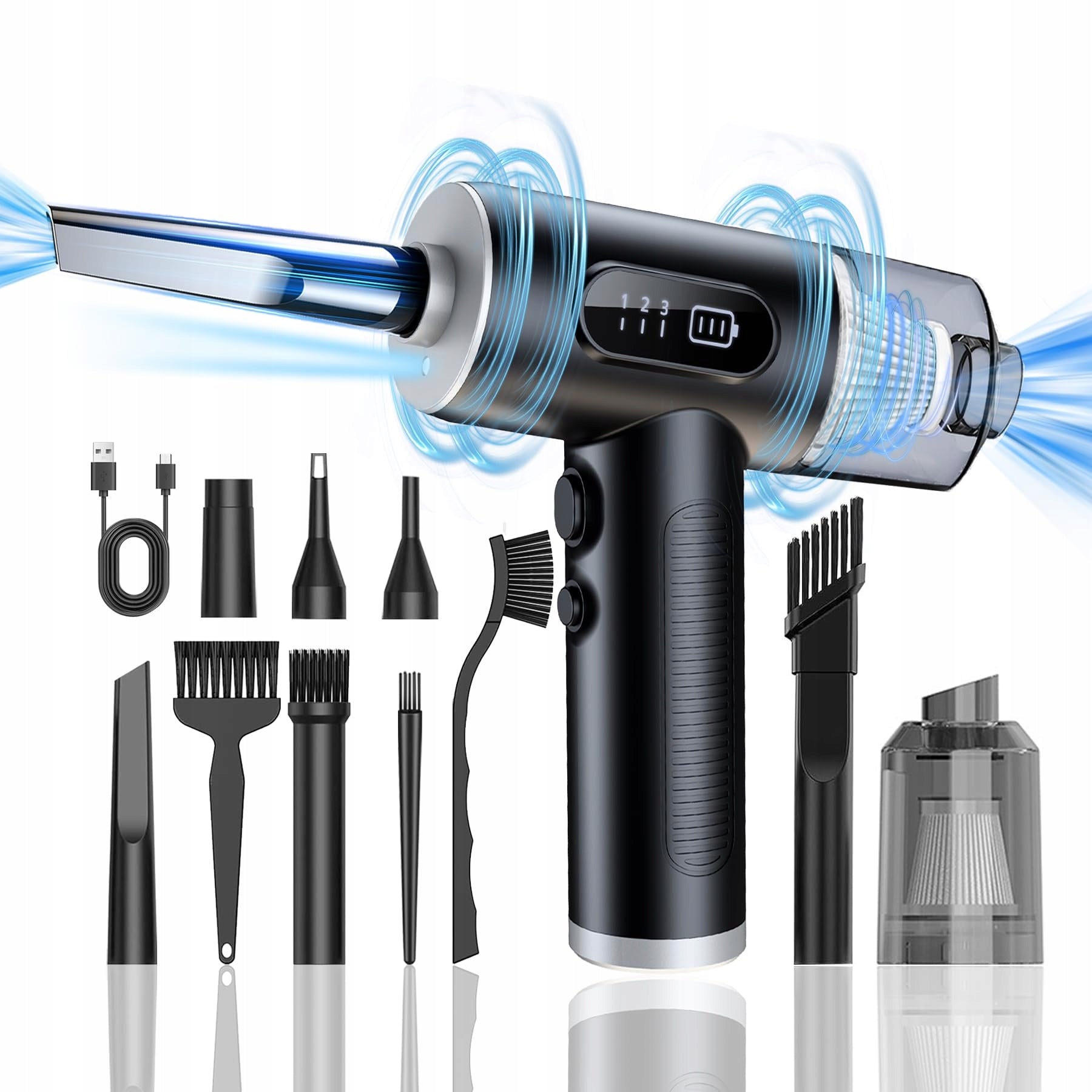 Cordless Handheld Vacuum Cleaner VC018 Black 3 in 1 with Blower