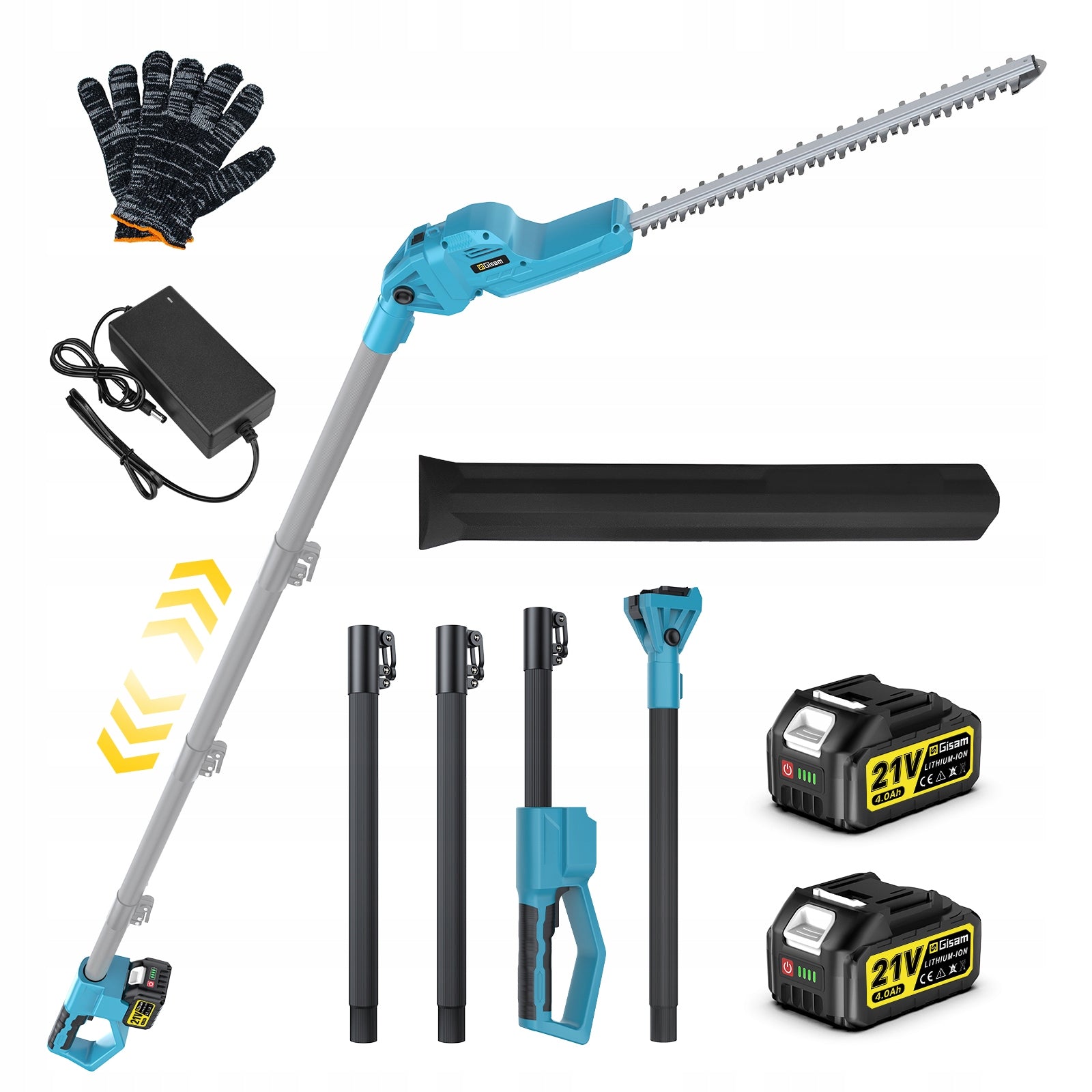 Cordless Hedge Trimmer Electric Shears ON BOOM 4.0 Ah Battery Set