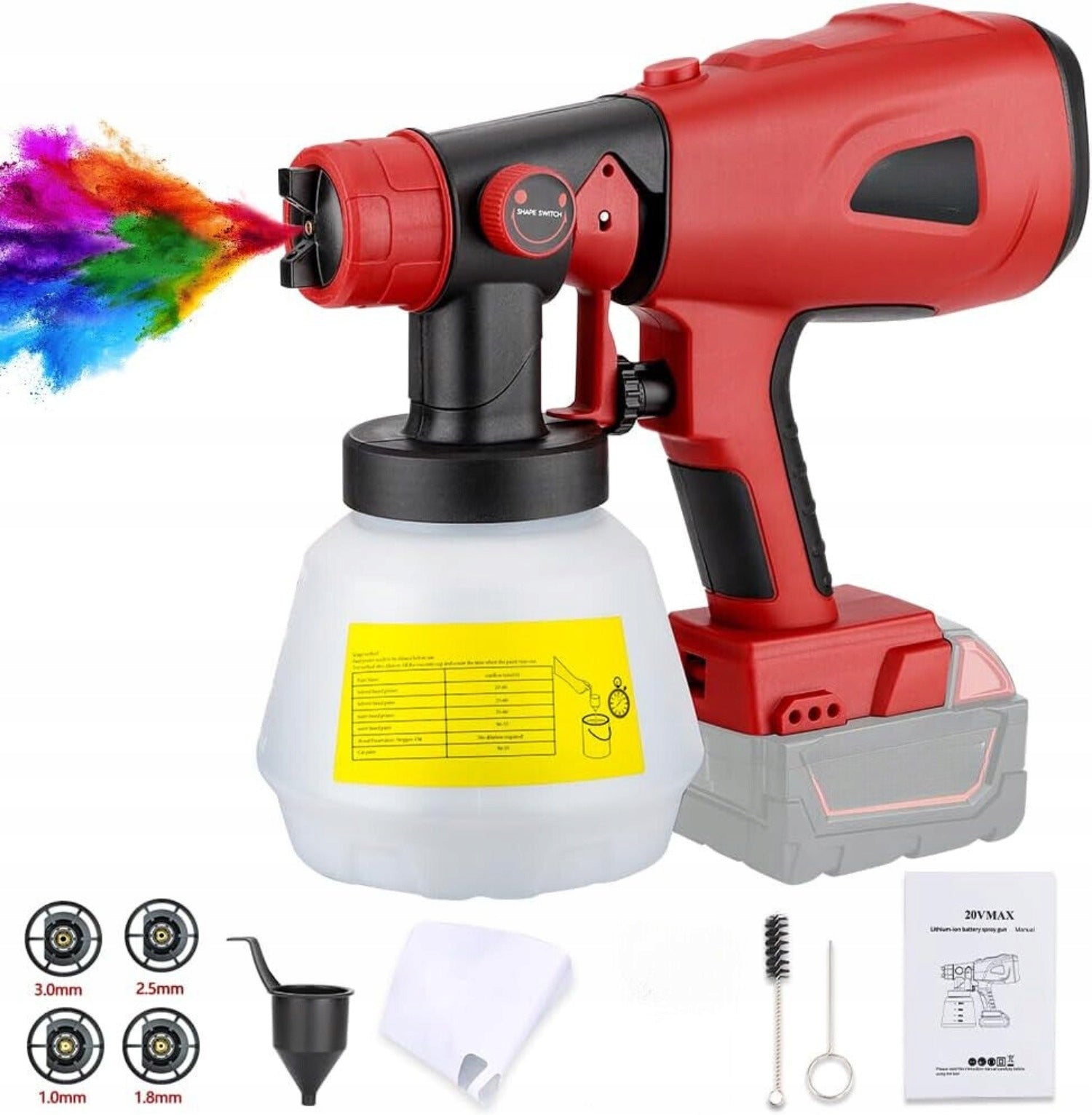 Cordless High Pressure Spray Gun Airless Paint Sprayer For Milwaukee 18V