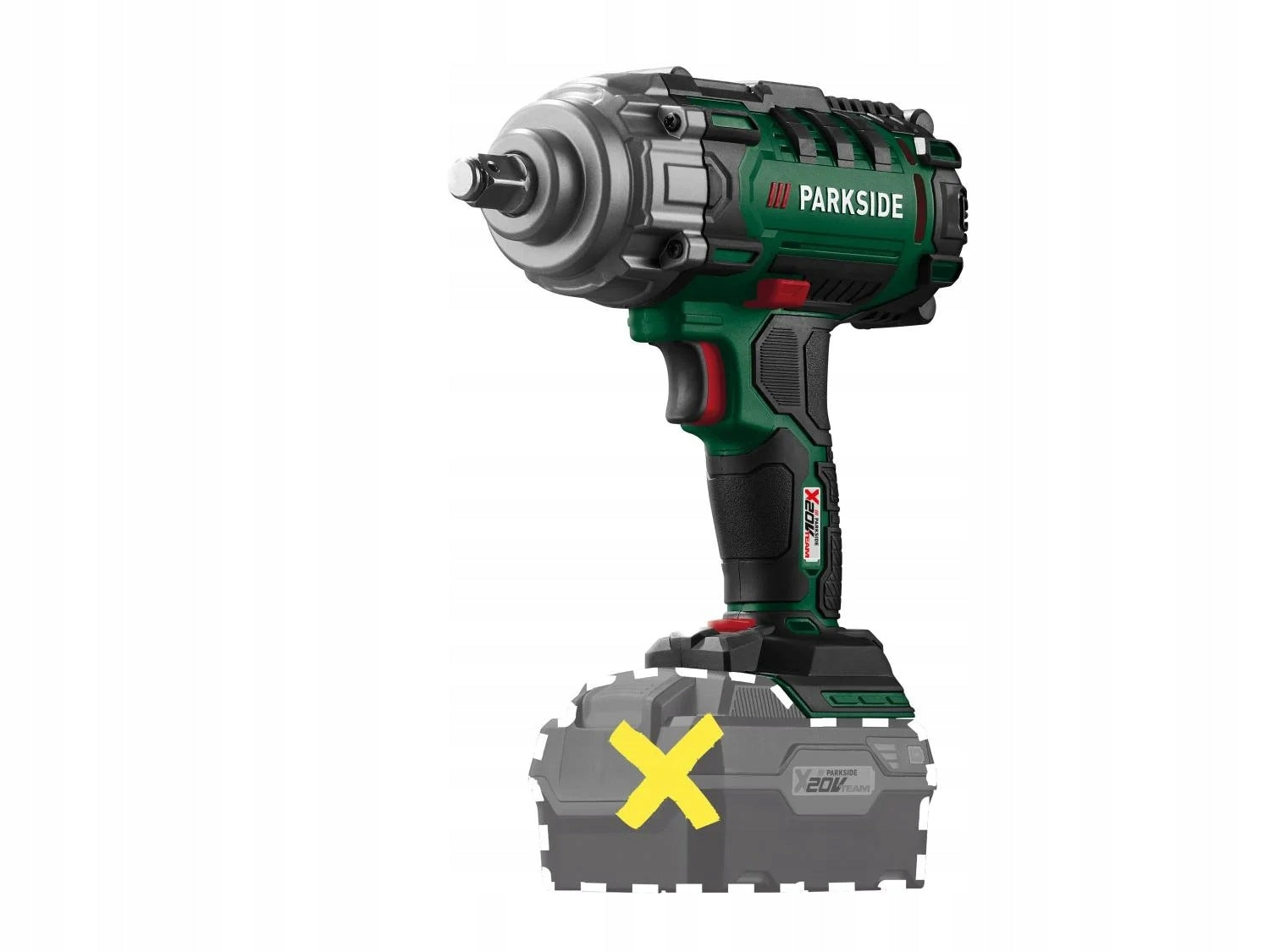 Cordless Impact Wrench Parkside 20 V 400 Nm + Case and Caps Packaging status original