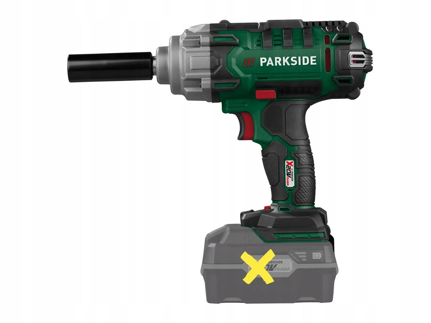 Cordless Impact Wrench Parkside 20 V 400 Nm + Case and Caps