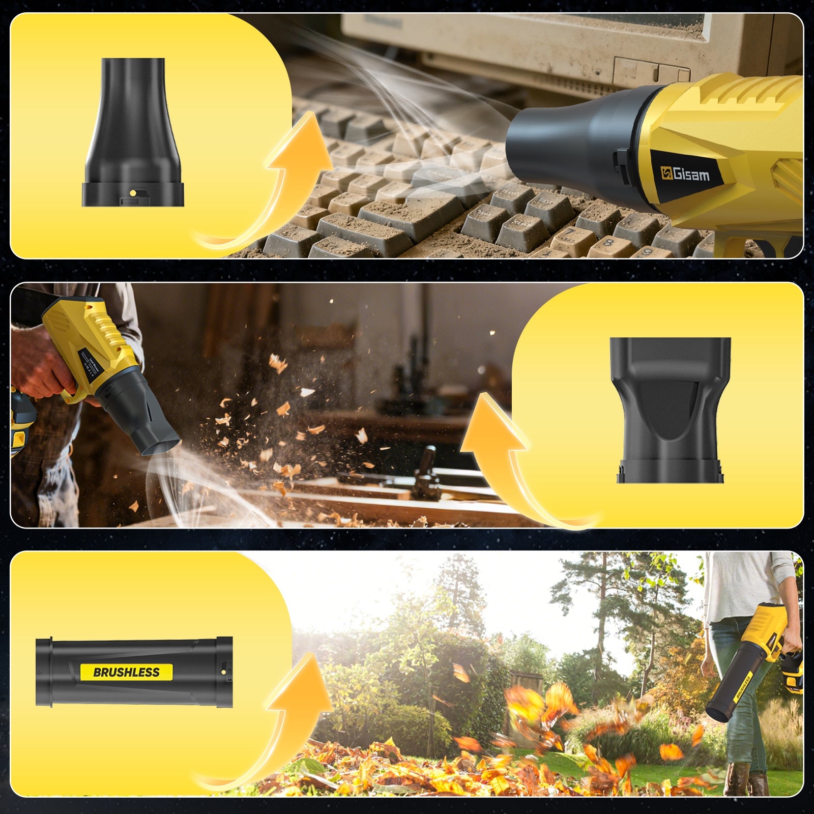Cordless Leaf Blower Electric Blower For Garden Snow Leaves Packaging status original