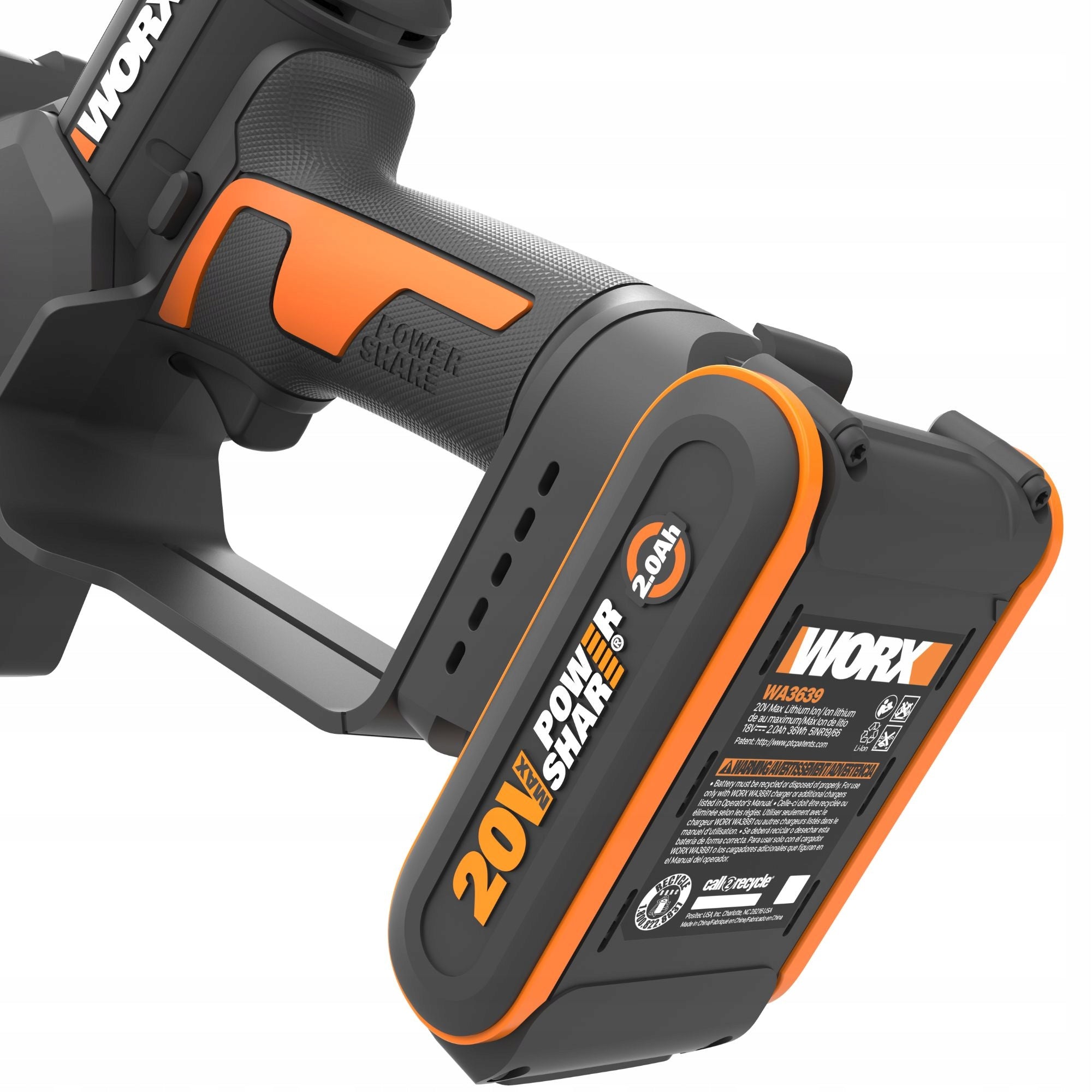 Cordless Mini Saw WORX WG327E 2Ah Small Handy For Garden Branches Batteries included yes