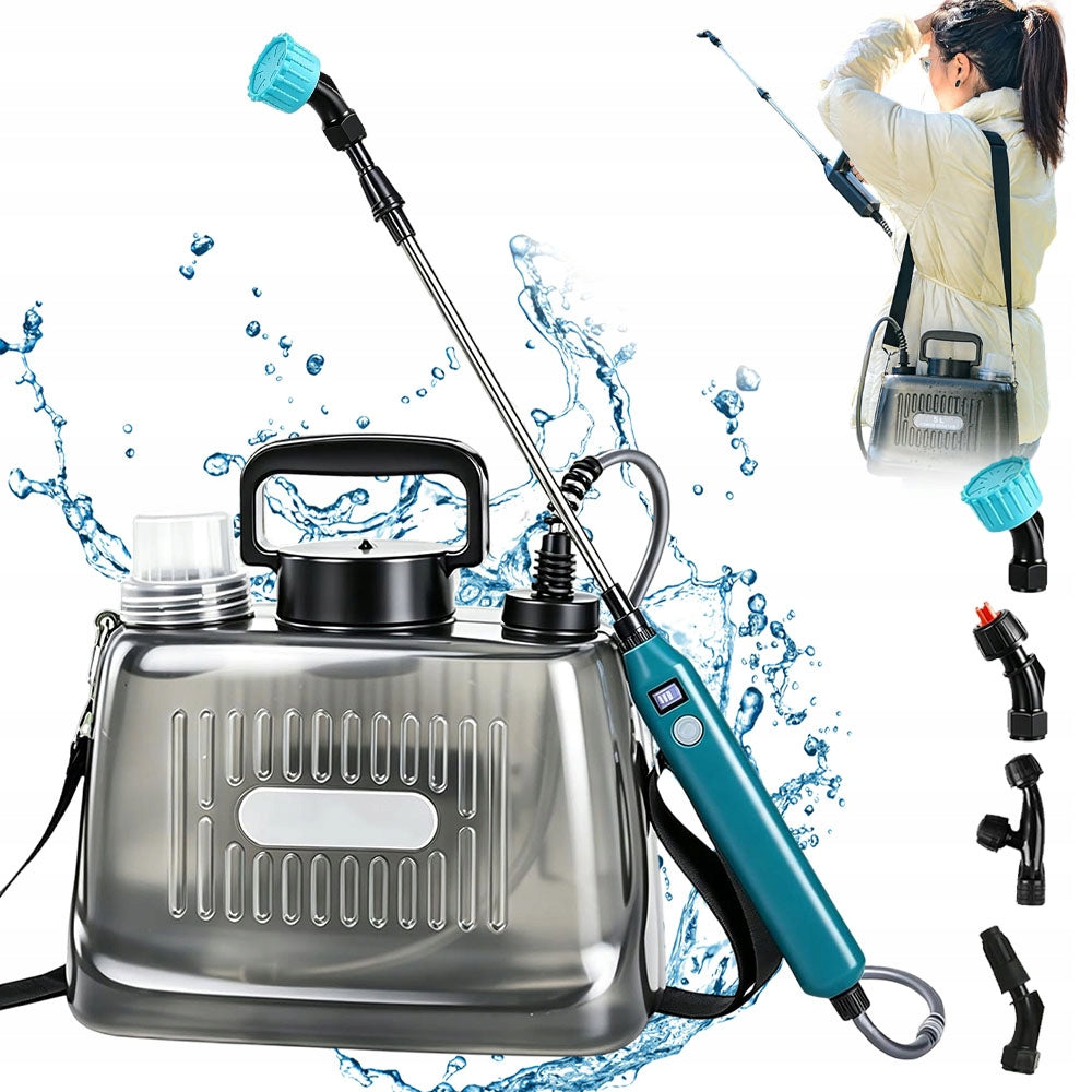Cordless Pressure Sprayer Backpack 8l Garden 2ah With 4 Nozzles