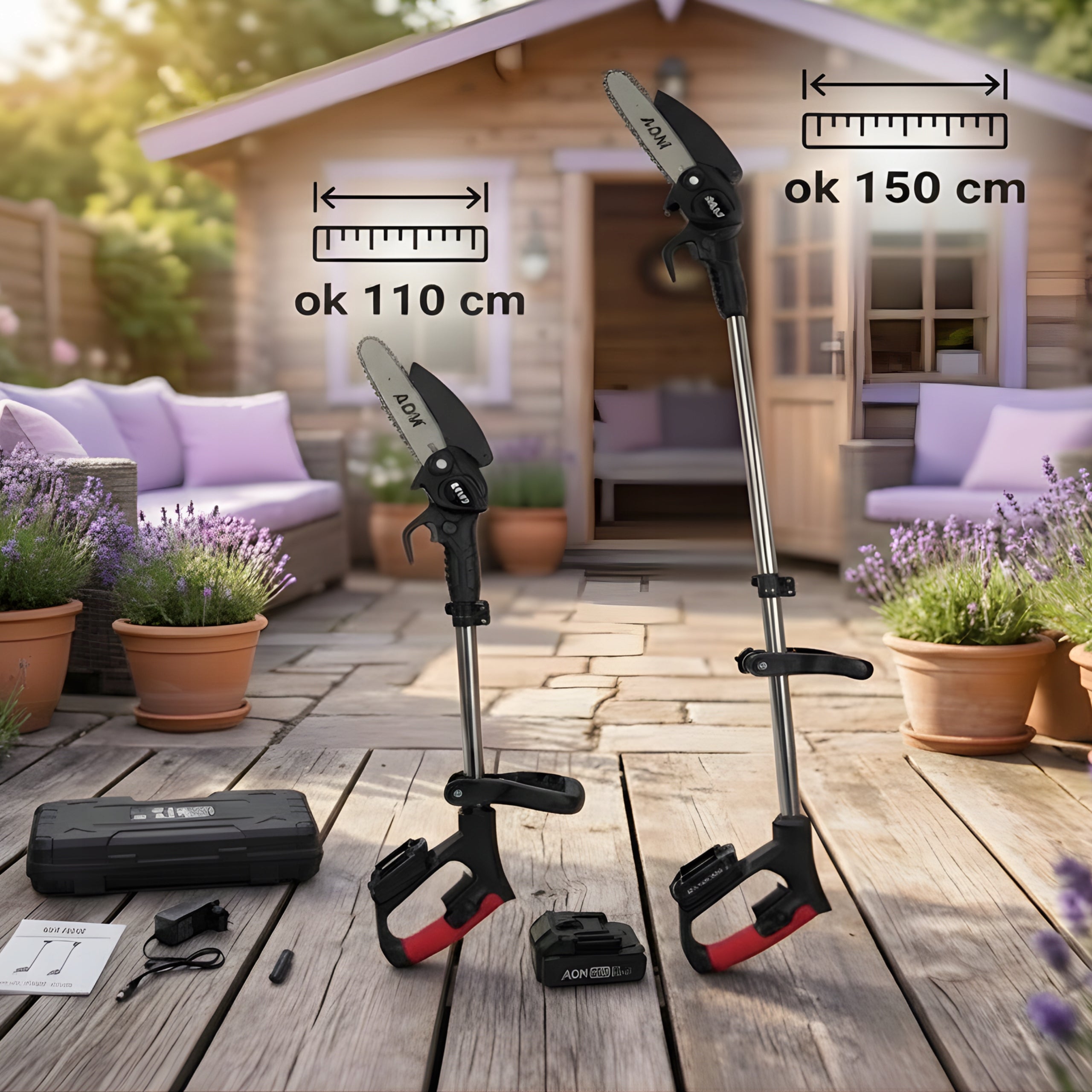 Cordless Saw with Telescopic Extension Chainsaw for Branches Power 200 W