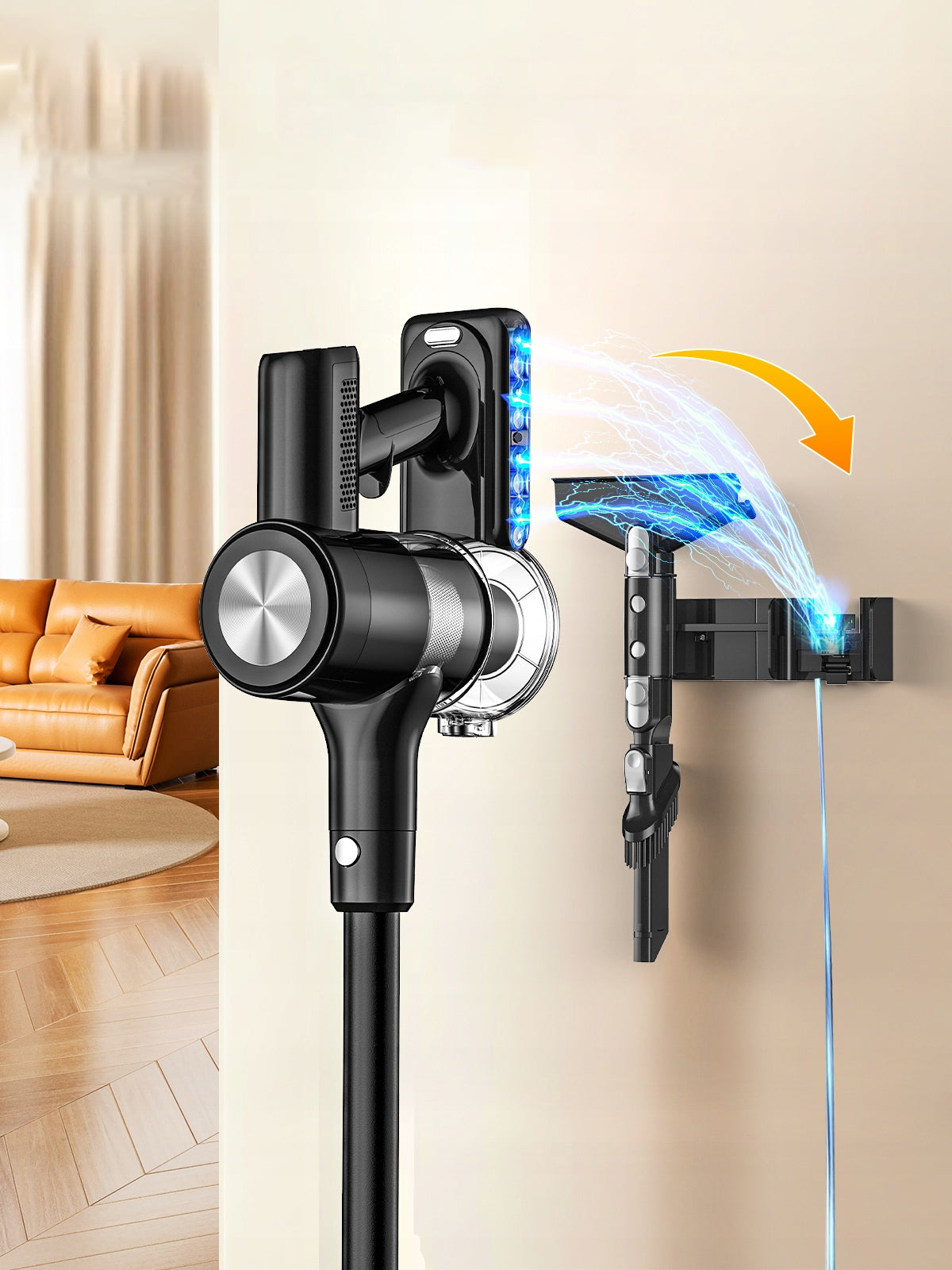 Cordless Upright Handheld Vacuum Cleaner Feward H28 500w 46KPA Dust container volume 1.5 l