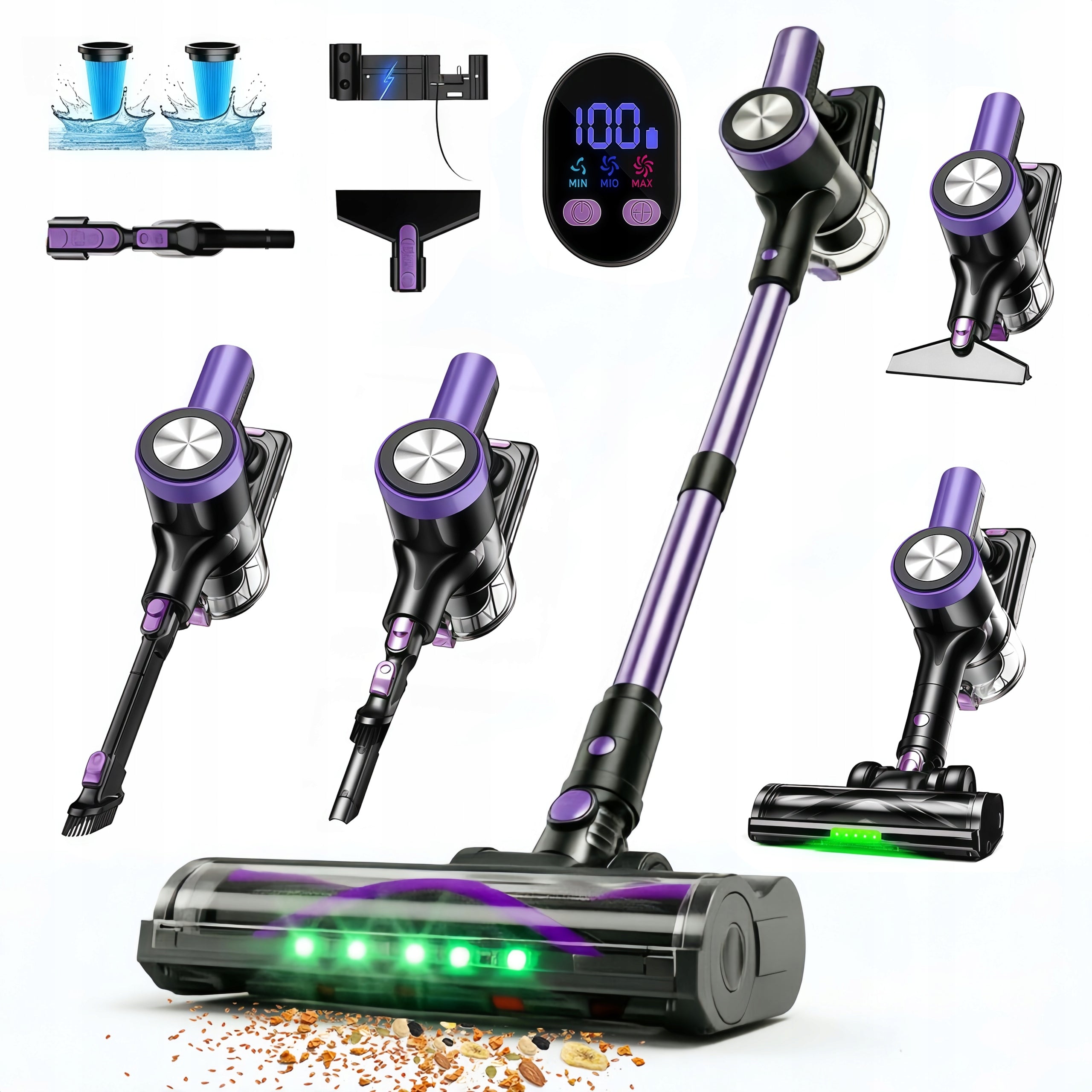 Cordless Upright Handheld Vacuum Cleaner H28 500w 50KPA For Home