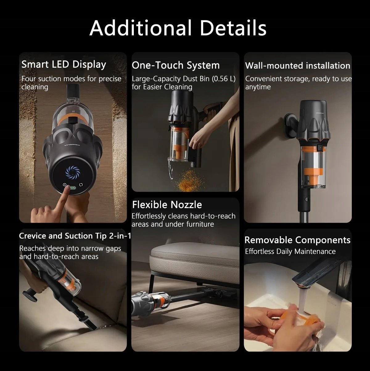 Cordless Upright Vacuum Cleaner DEERMA T30WXT 45KPA black Brand no brand