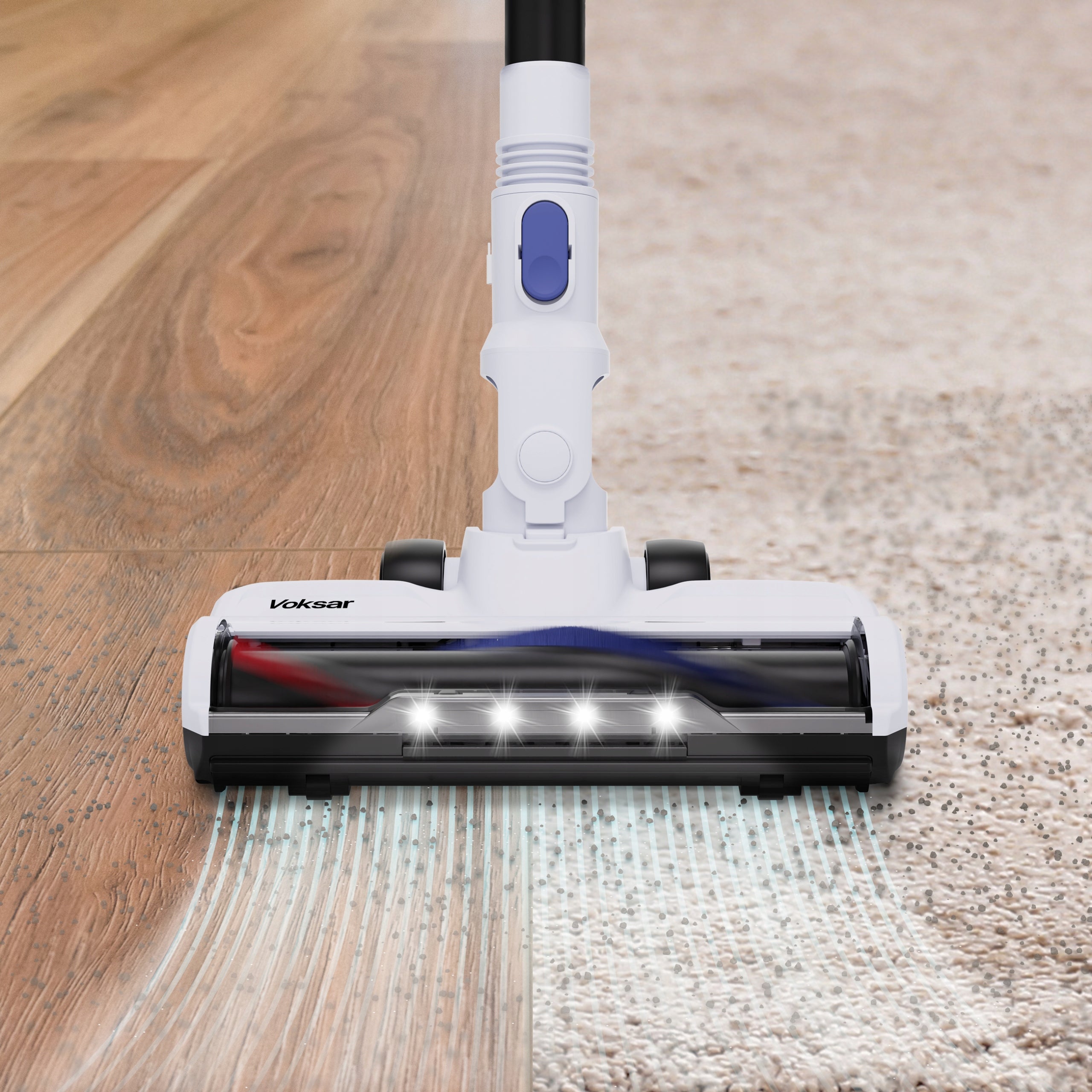 Cordless Vertical Vacuum Cleaner VOKSAR A11 LED 5in1 HEPA Handheld Cyclone Dust container volume 1 l
