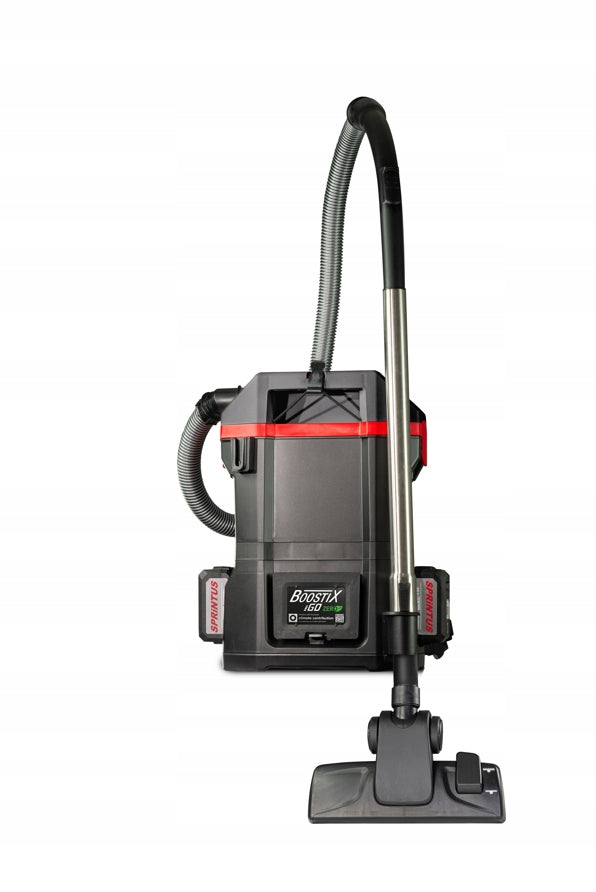 Cordless backpack vacuum cleaner BoostiX Sprintus set 7,5 AH Packaging status original