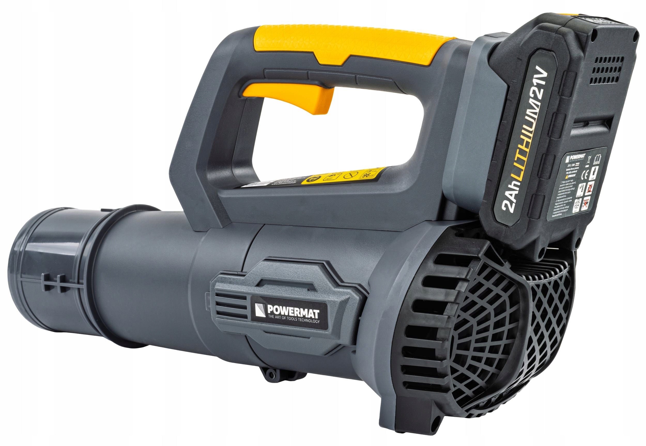 Cordless blower Powermat 260 km/h 2x 2 Ah Power supply rechargeable battery