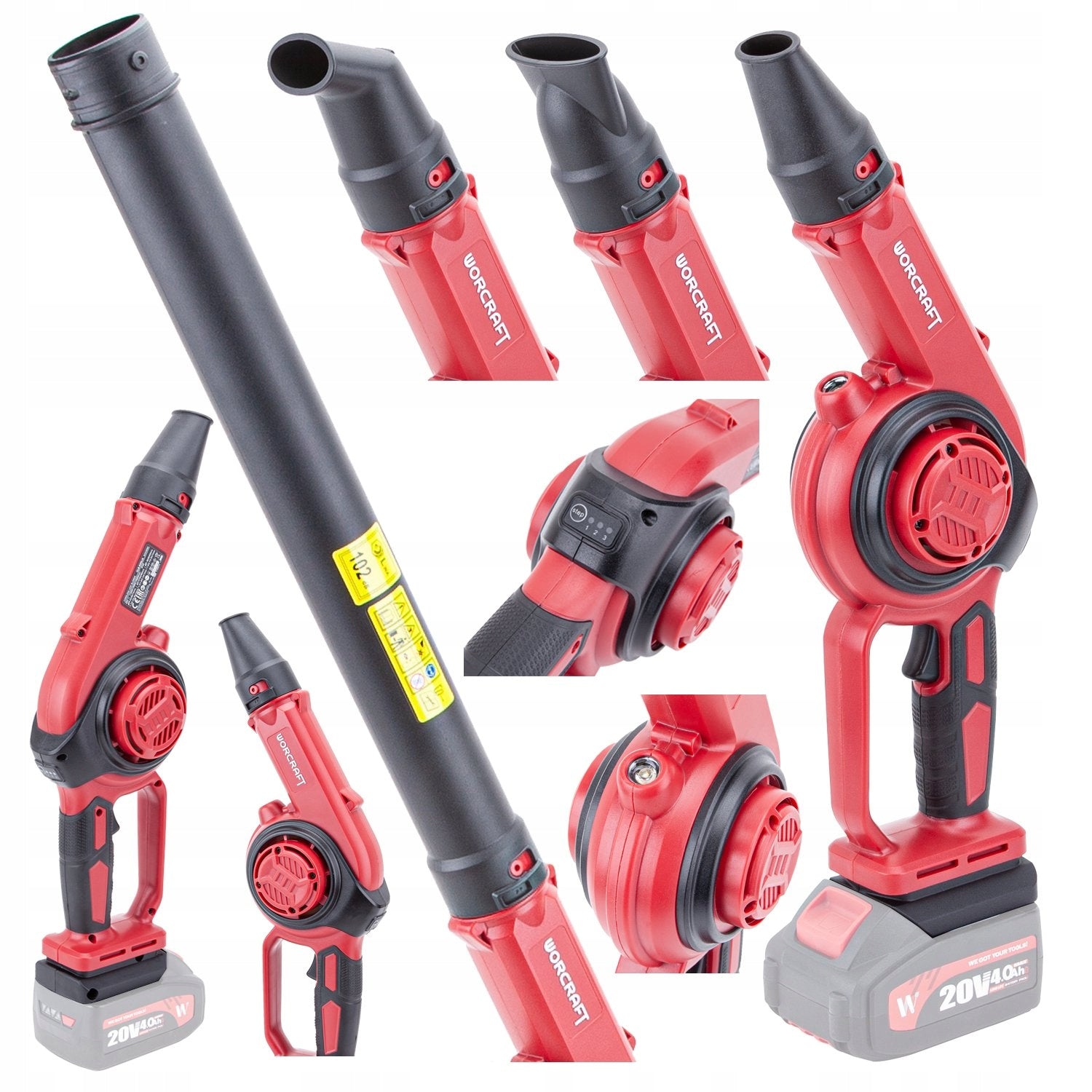 Cordless blower Worcraft CLB-S20LiA 20 V BRUSHLESS LIGHT 288km/h