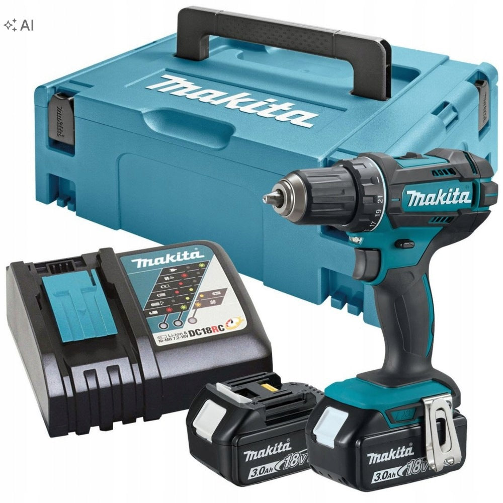 Cordless drill Makita DDF482RFJ 18V MAKPAC