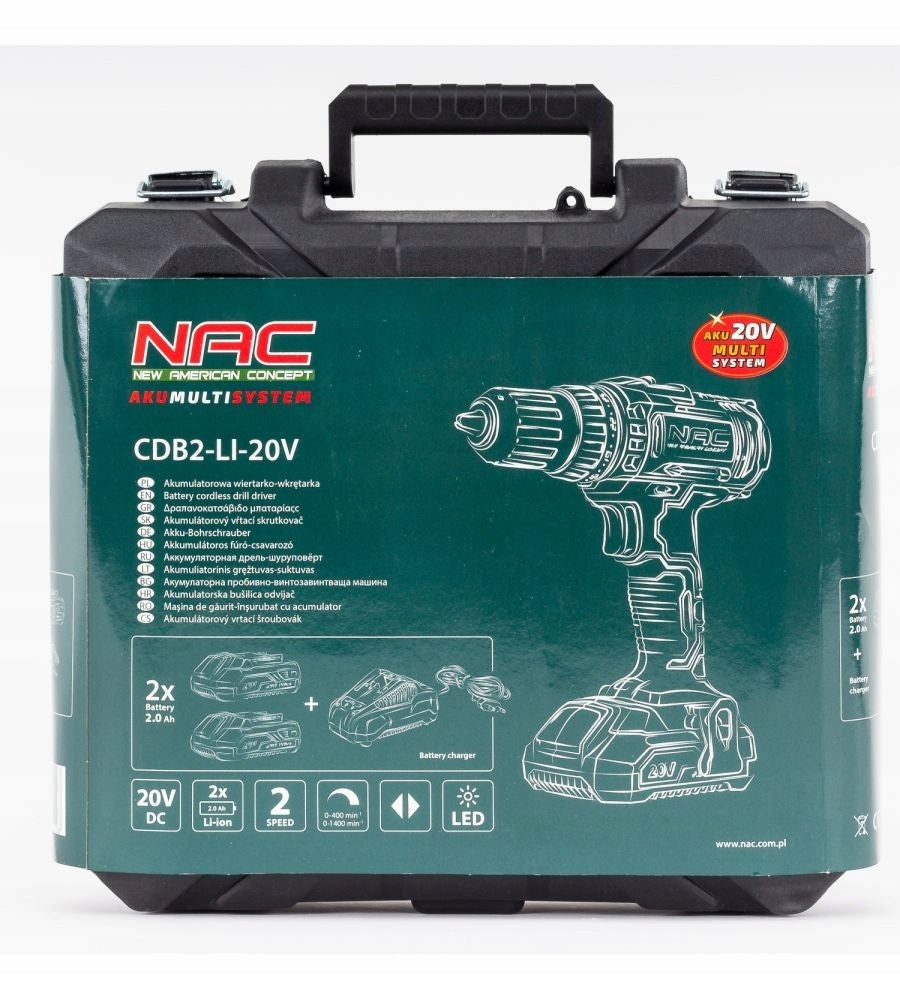Cordless drill NAC CDB2-LI-20V Manufacturer code CDB2-LI-20V