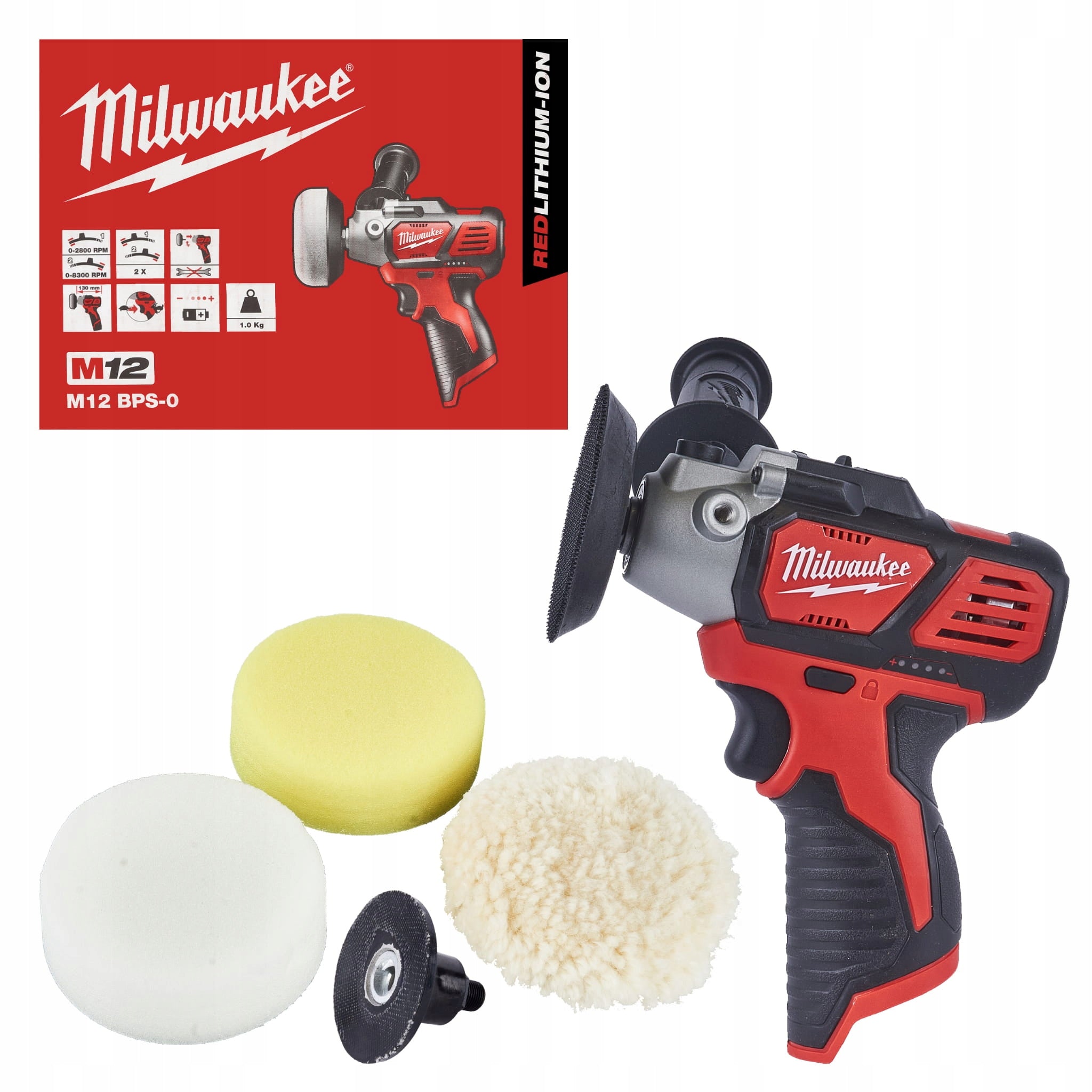 Cordless polisher Milwaukee M12 BPS-0 side handle