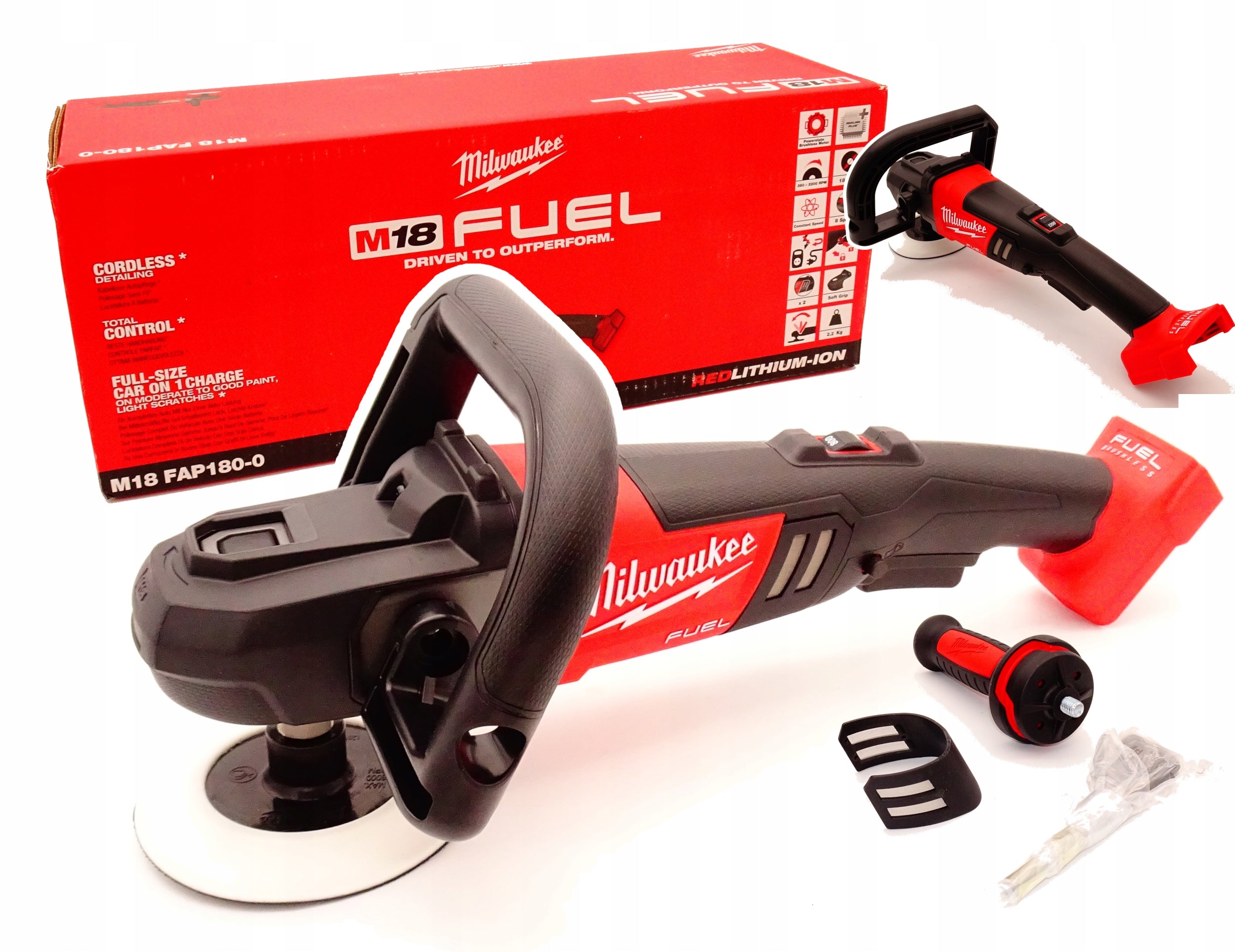 Cordless polisher Milwaukee M18 FAP180-0 180 mm, 18 V FUEL 4933451549