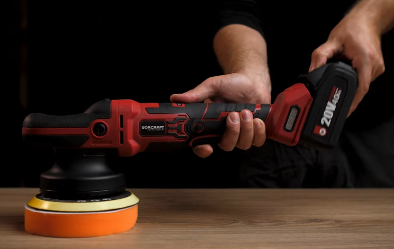 Cordless polisher WORCRAFT 20V brushless GIFT for DAD Brand Worcraft