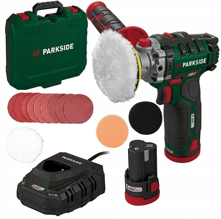 Cordless polisher with battery and charger 12V PAAP 12 F6 PARKSIDE Packaging status original
