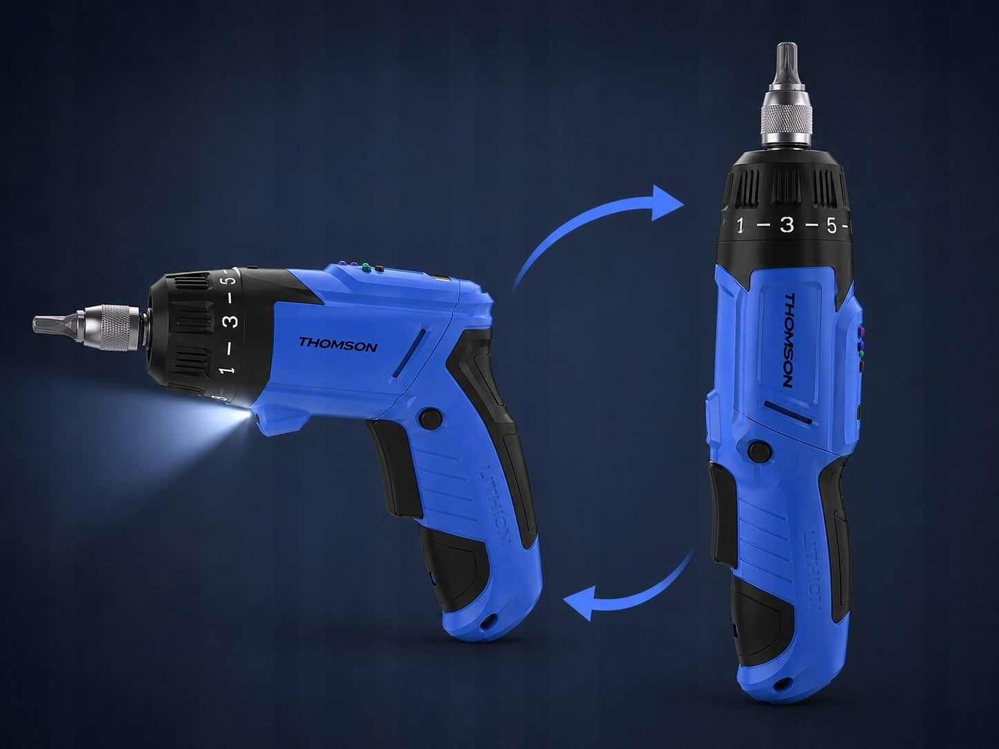 Cordless screwdriver 4V THOMSON 7 Nm electric screwdriver LED screwdriver Manufacturer code VIO_SCREWDRIV