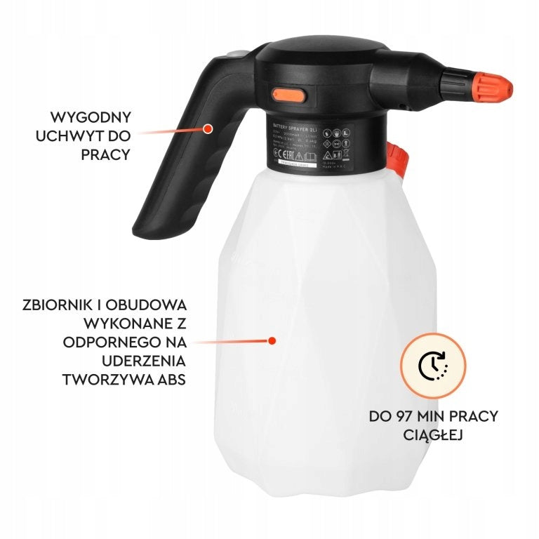 Cordless sprayer Dnipro-M 2 Li 2L 2Ah 2bar USB-C Packaging status original