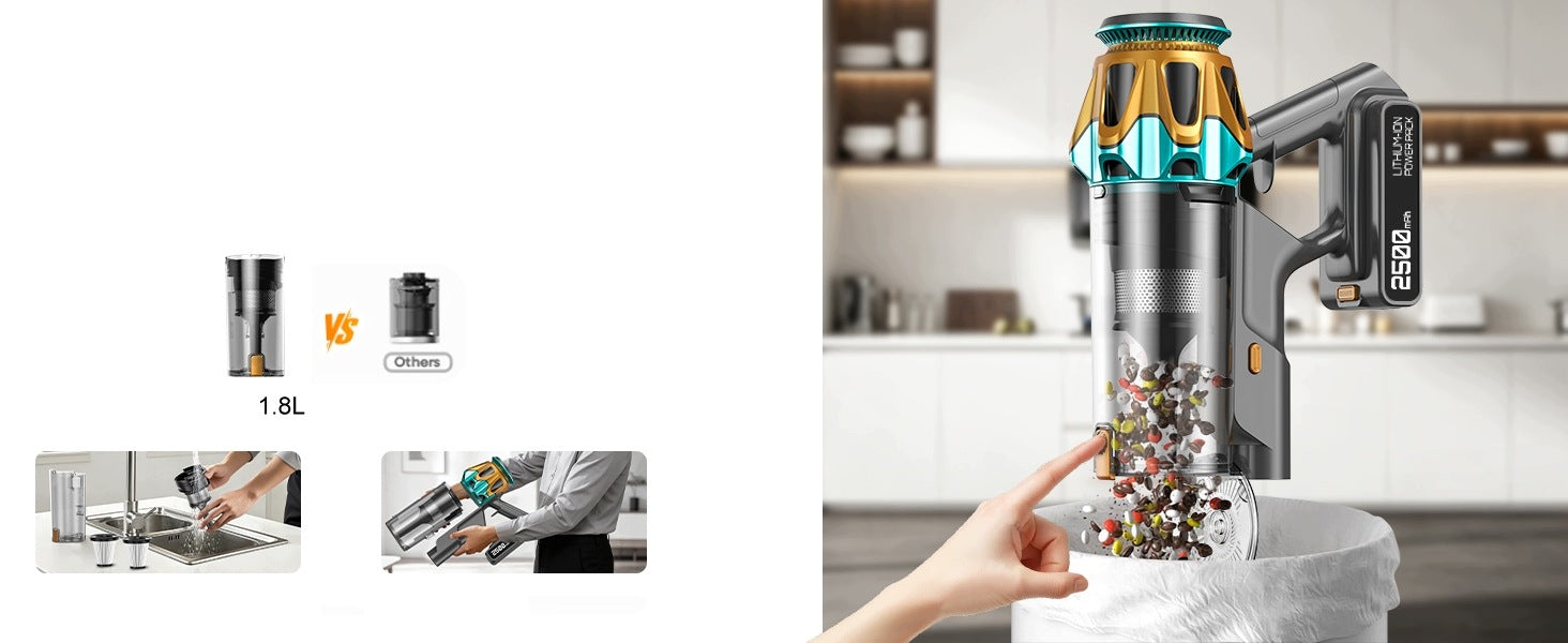 Cordless upright handheld vacuum cleaner Feward 702JL 600w 55KPA 1.8l Manufacturer code 702JL 600w 55KPA 1.8l Odkurzacz