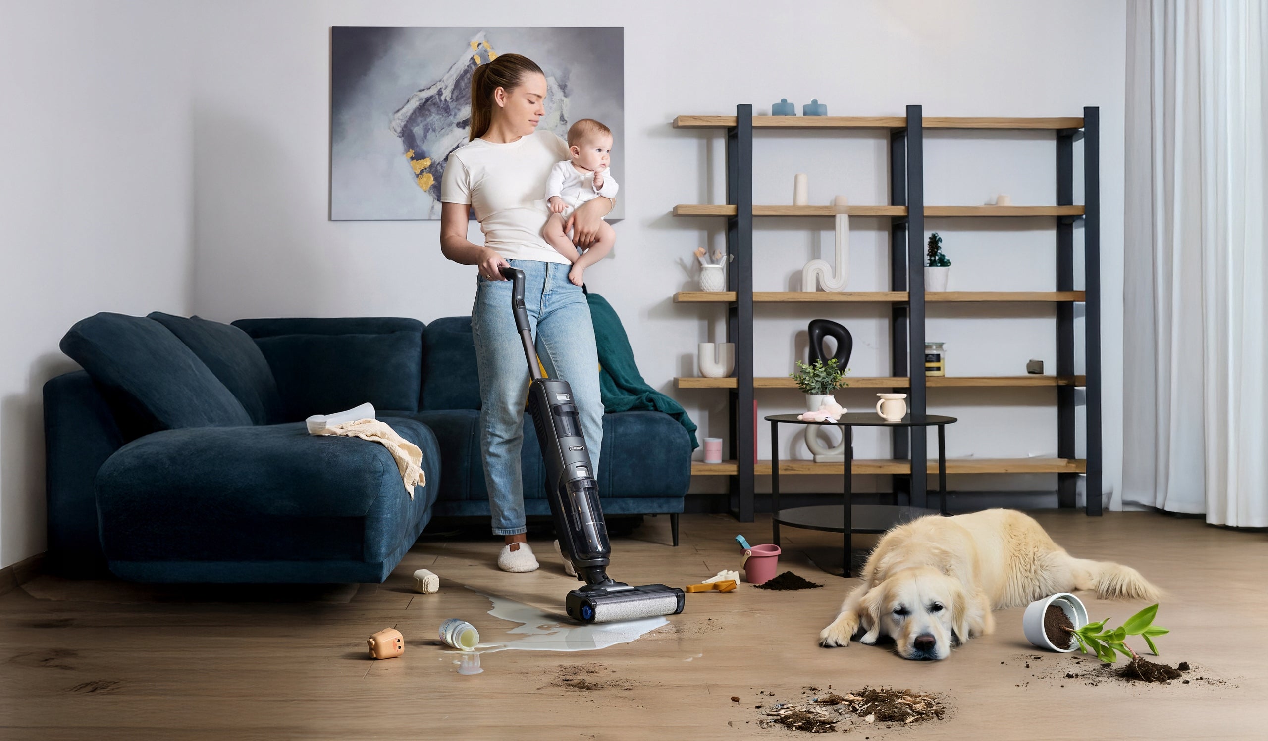 Cordless upright vacuum cleaner 6in1 Yoer 400m2 +HEPA12 +60 min work Manufacturer code VCW01G Odkurzacz mopujący