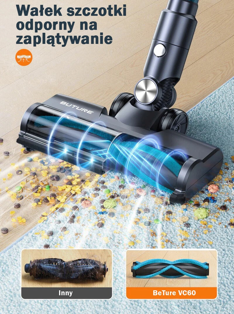 Cordless upright vacuum cleaner Buture VC60 blue 450W 38Kpa Model VC60