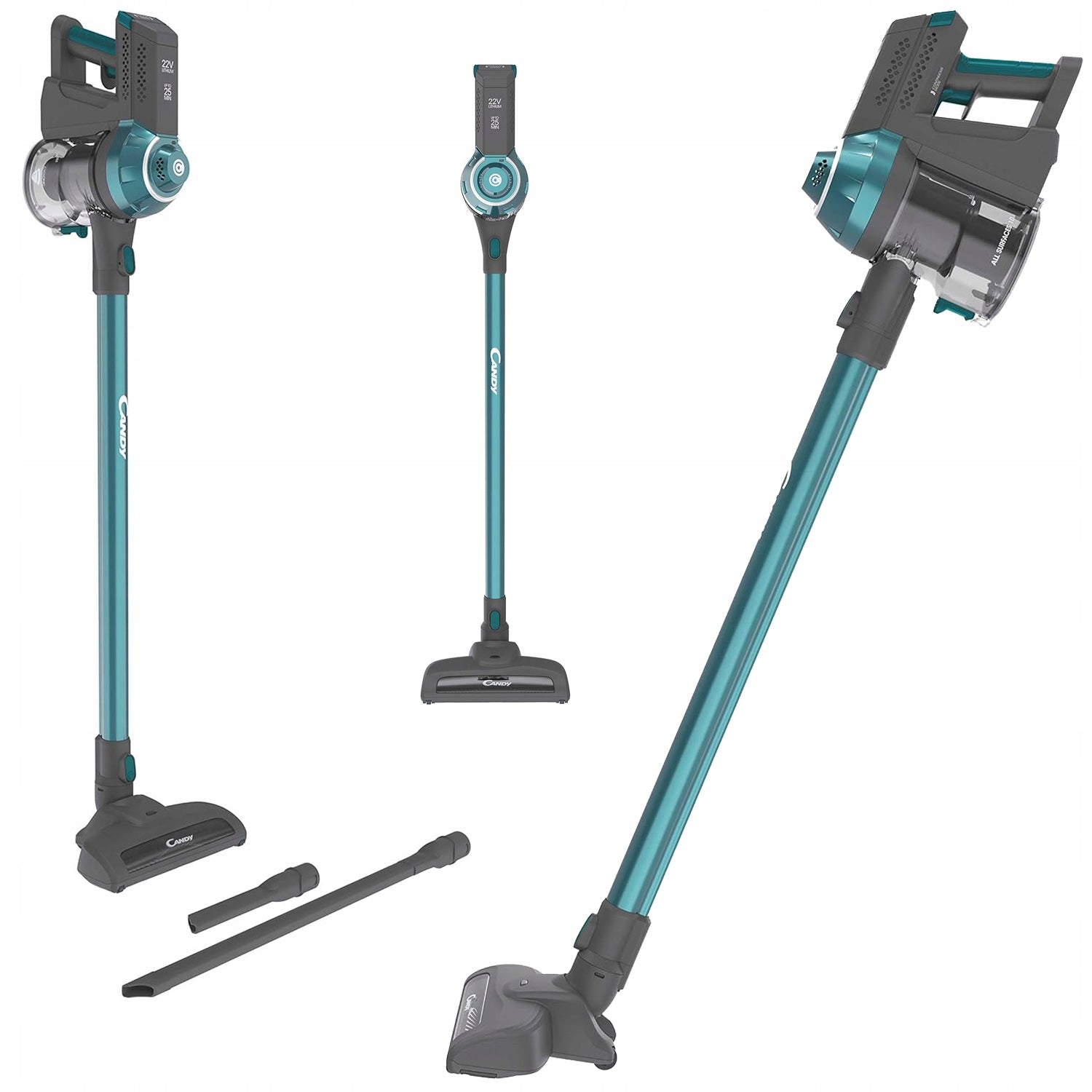 Cordless upright vacuum cleaner Candy CA10GC +Electrobrush +LED