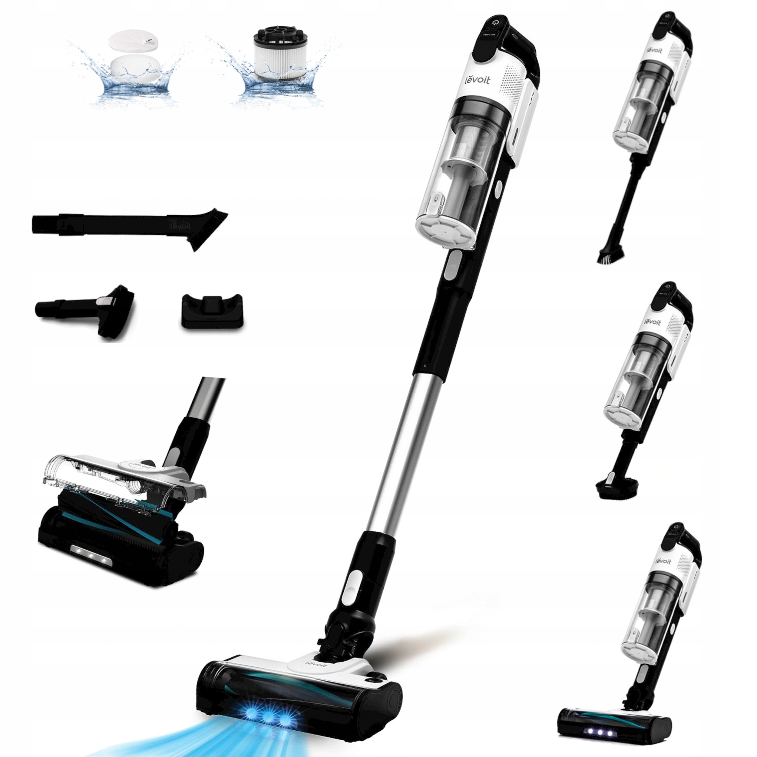 Cordless upright vacuum cleaner Levoit LVAC-200 bagless electric brush