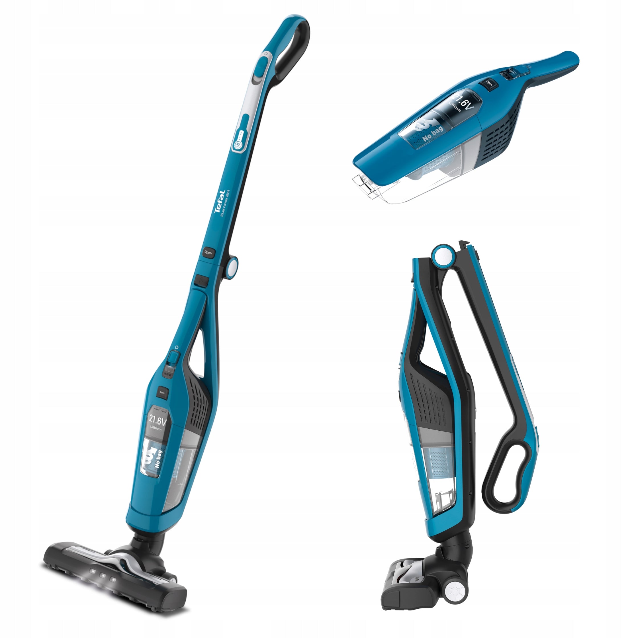 Cordless upright vacuum cleaner TEFAL DualForce TY6751 bagless cyclone