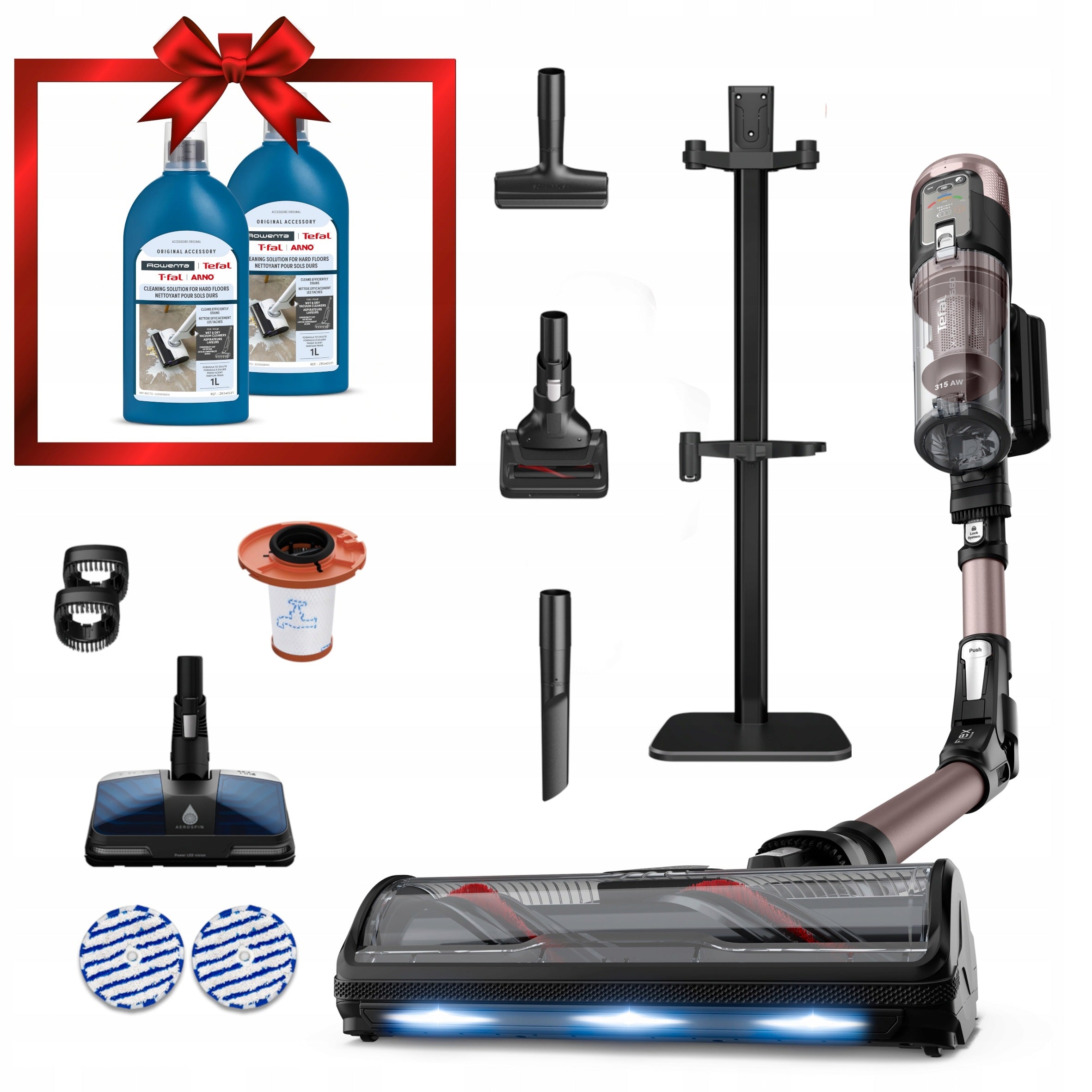 Cordless upright vacuum cleaner TEFAL X-Force Flex 16.60 TY9CD9 mopping