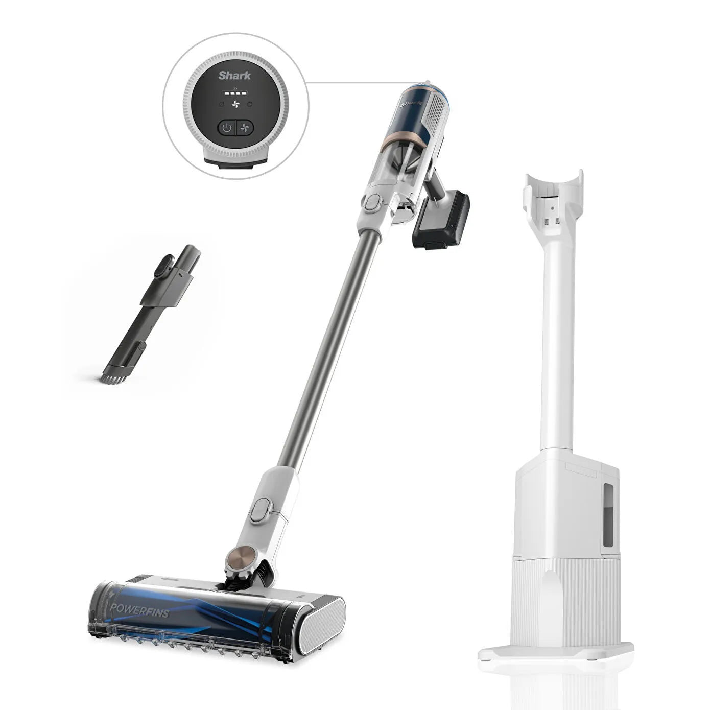 Cordless upright vacuum cleaner with Shark Clean docking station Dust container volume 0.42 l