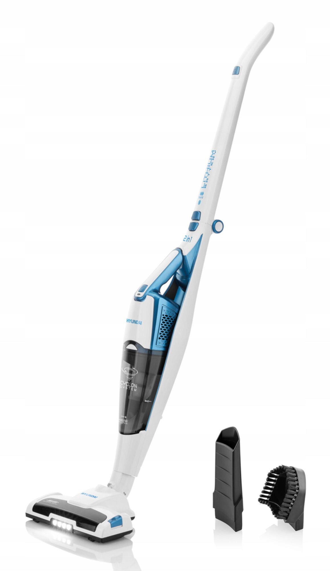 Cordless vacuum cleaner Hyundai VC914 white 2in1 HEPA backlight foldable Packaging status original