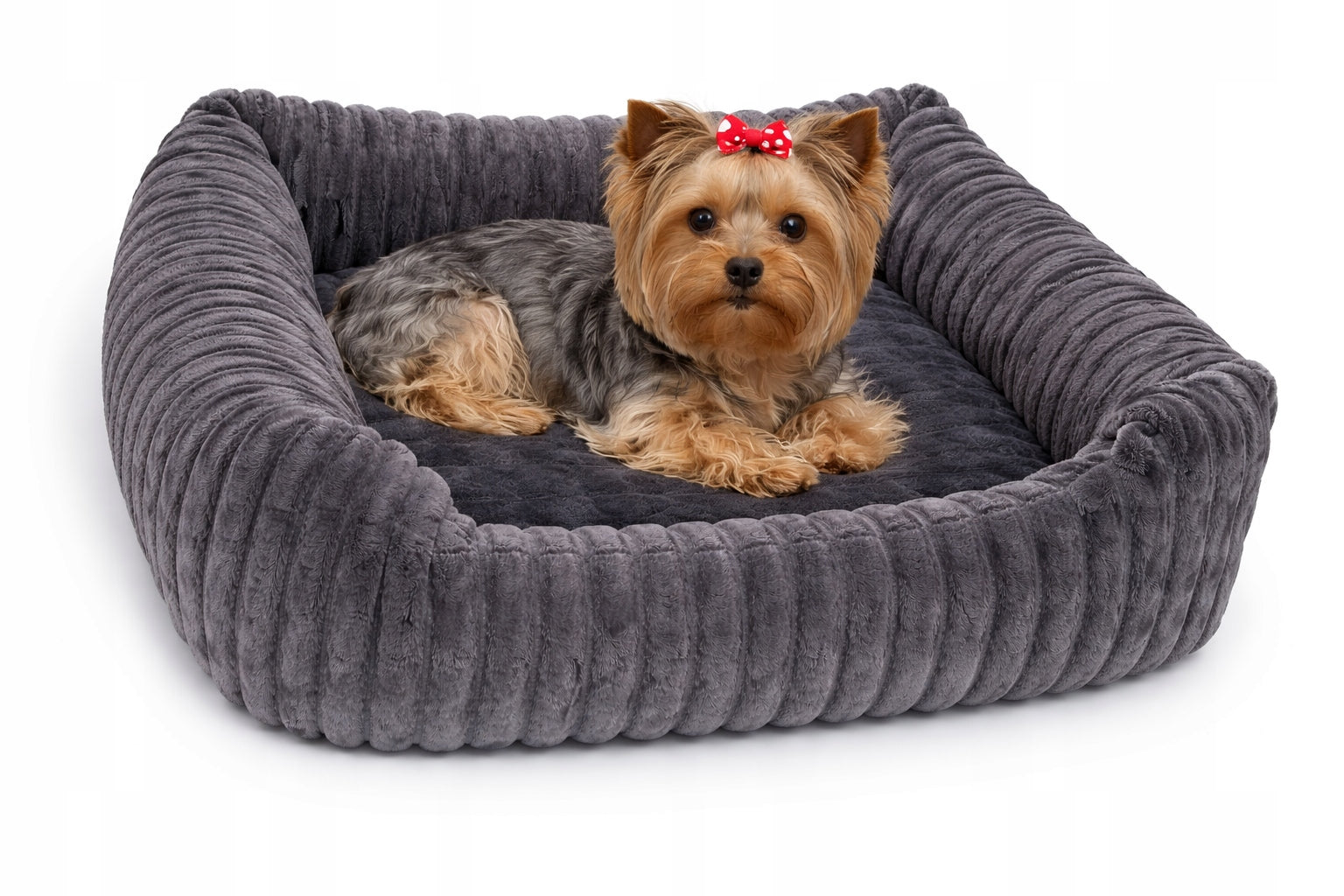 Corduroy bed graphite couch for dog and cat M 50 x 65 cm Brand no brand