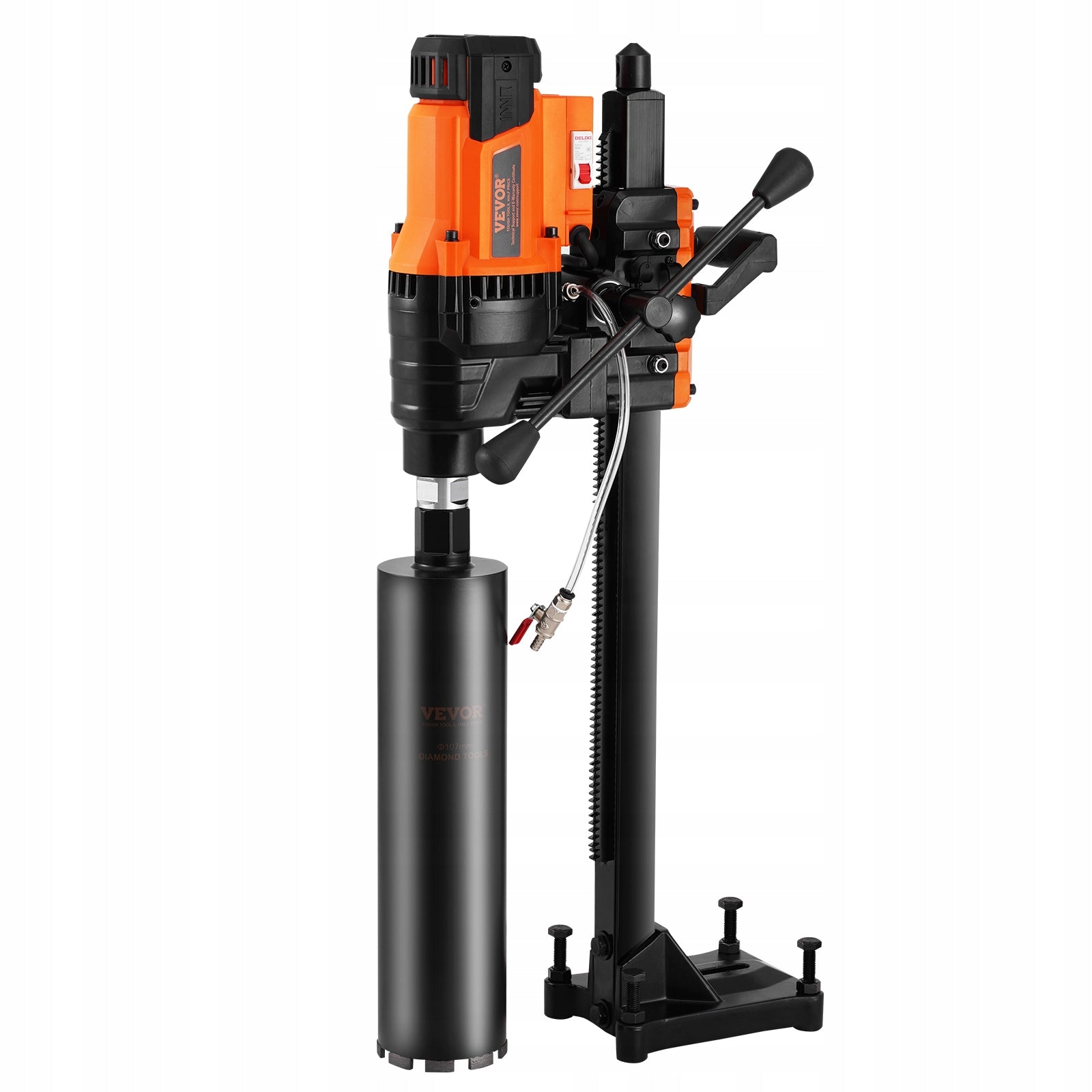 Core Drill Machine 0.8-9.8in Dia 3200W Diamond Core Drill Rig with Stand Drill weight 21.4 kg