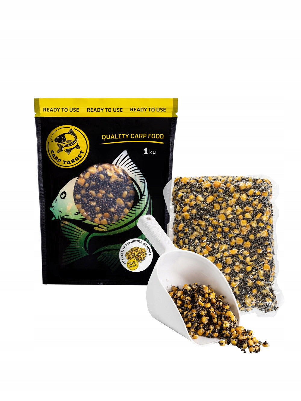 Corn Hemp MIX Grains Ready Fishing Bait 10kg (10 x 1kg) Brand Carp Target