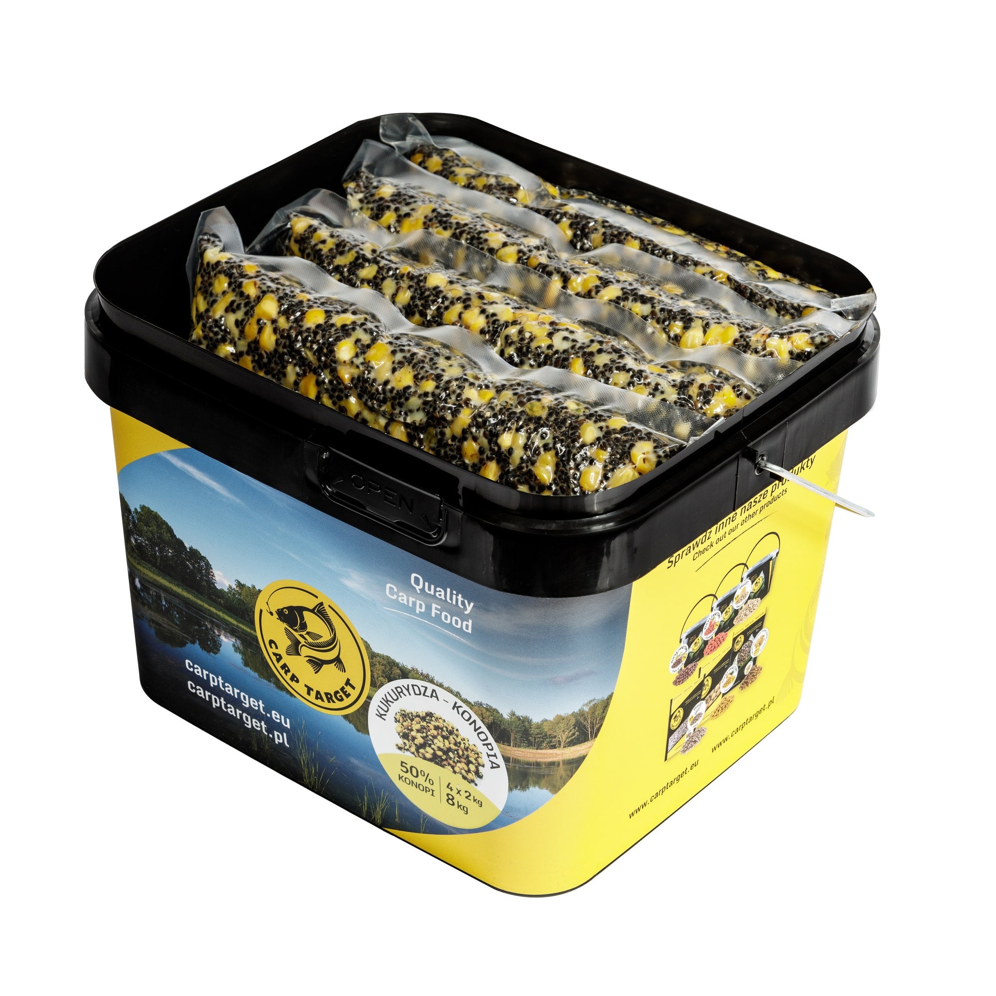 Corn Hemp Mix Grains Bait 8 kg (4x2kg) + Bucket 10L EAN (GTIN) 5905567562754