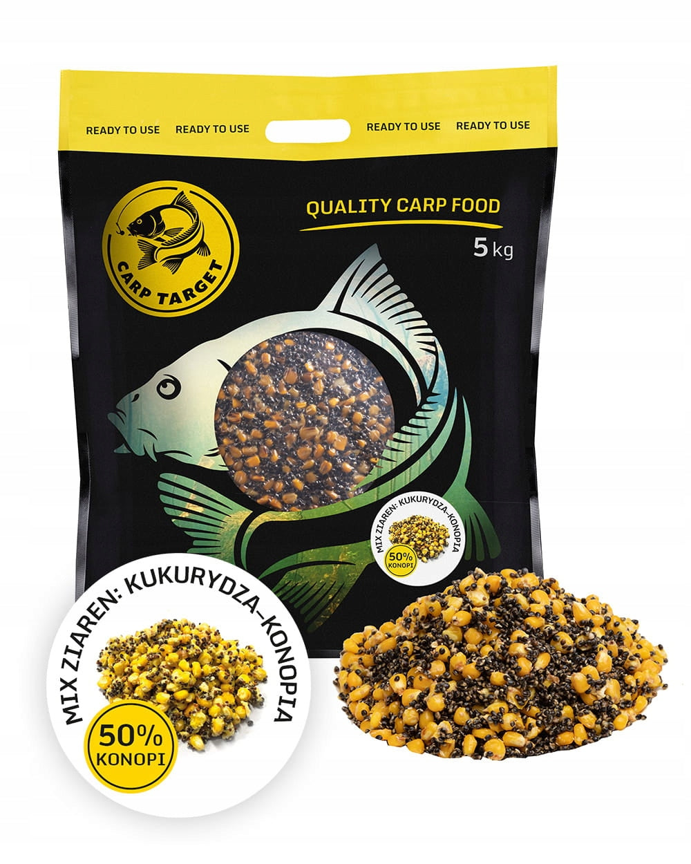 Corn Hemp Ready Fishing Bait 5 kg