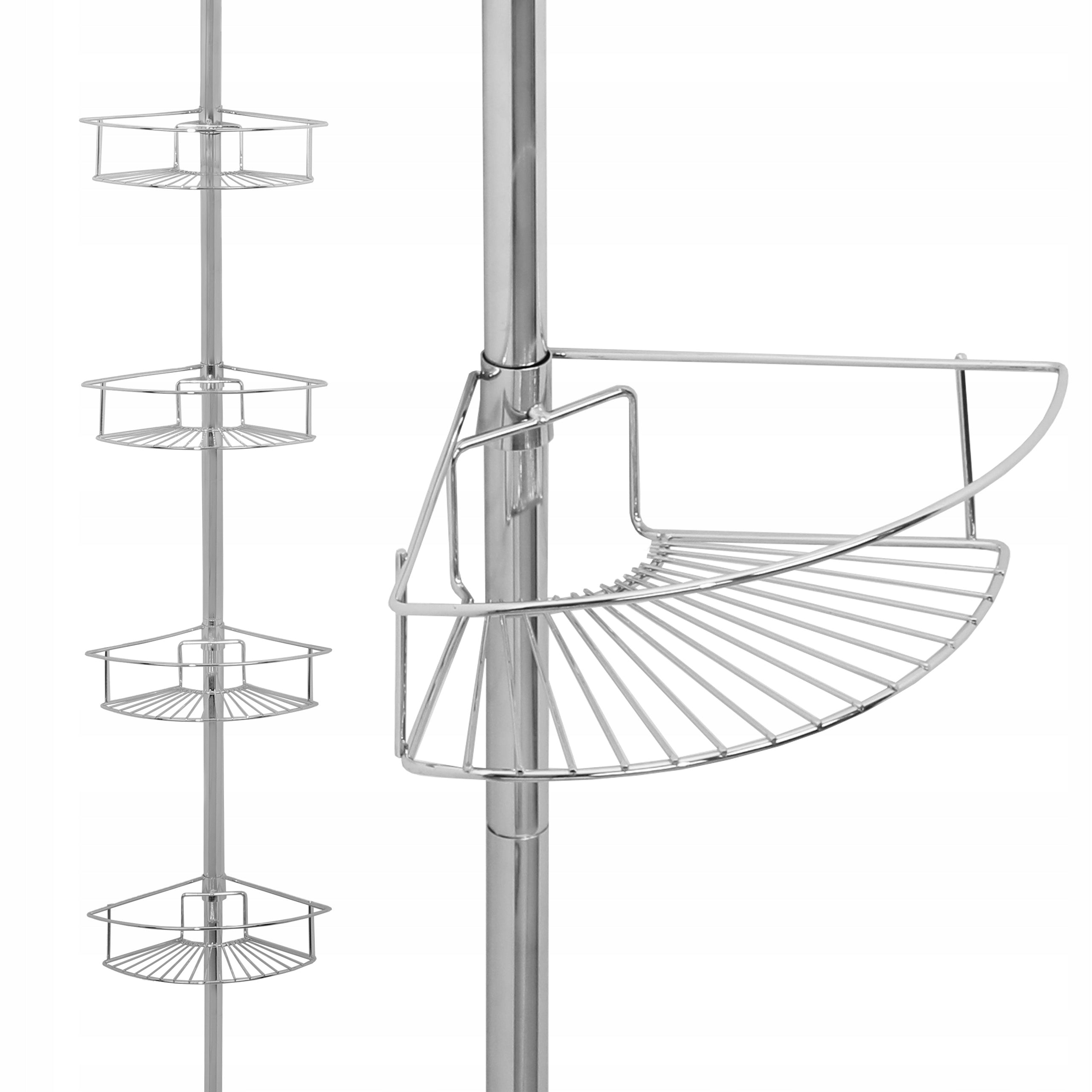 Corner Bathroom Shelf Telescopic Chrome Plated 4 Shelves for Bathroom YOKA Manufacturer code CH.SCOPIC-XL-CHR