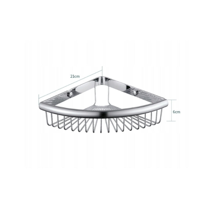 Corner Bathroom Shower Shelf, Silver, Stainless Steel, Strong Brand no brand