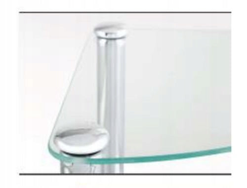 Corner bathroom shelf, tempered glass, chrome, 3 shelves Brand no brand
