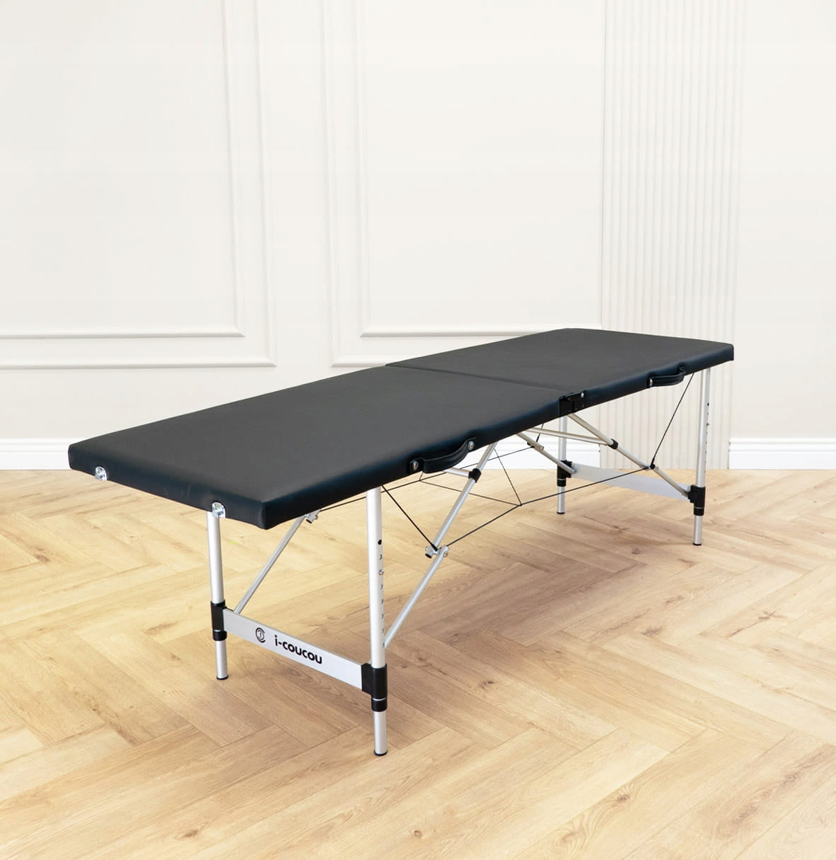 Cosmetic Eyelash Bed Folding Portable Mobile Aluminum Massage Table Brand i-coucou