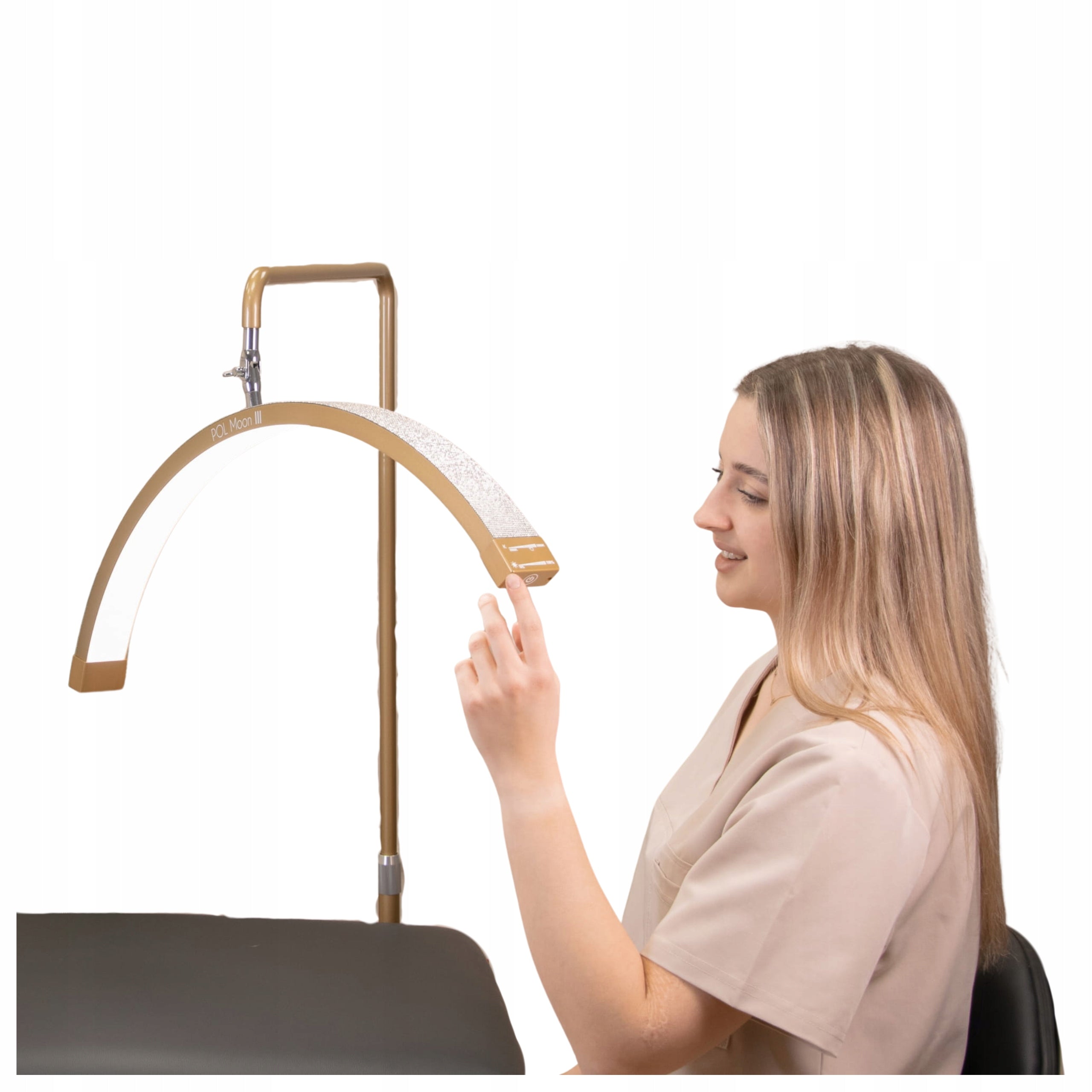 Cosmetic Floor Lamp Standing Eyelash Extensions LED Shadowless Gold
