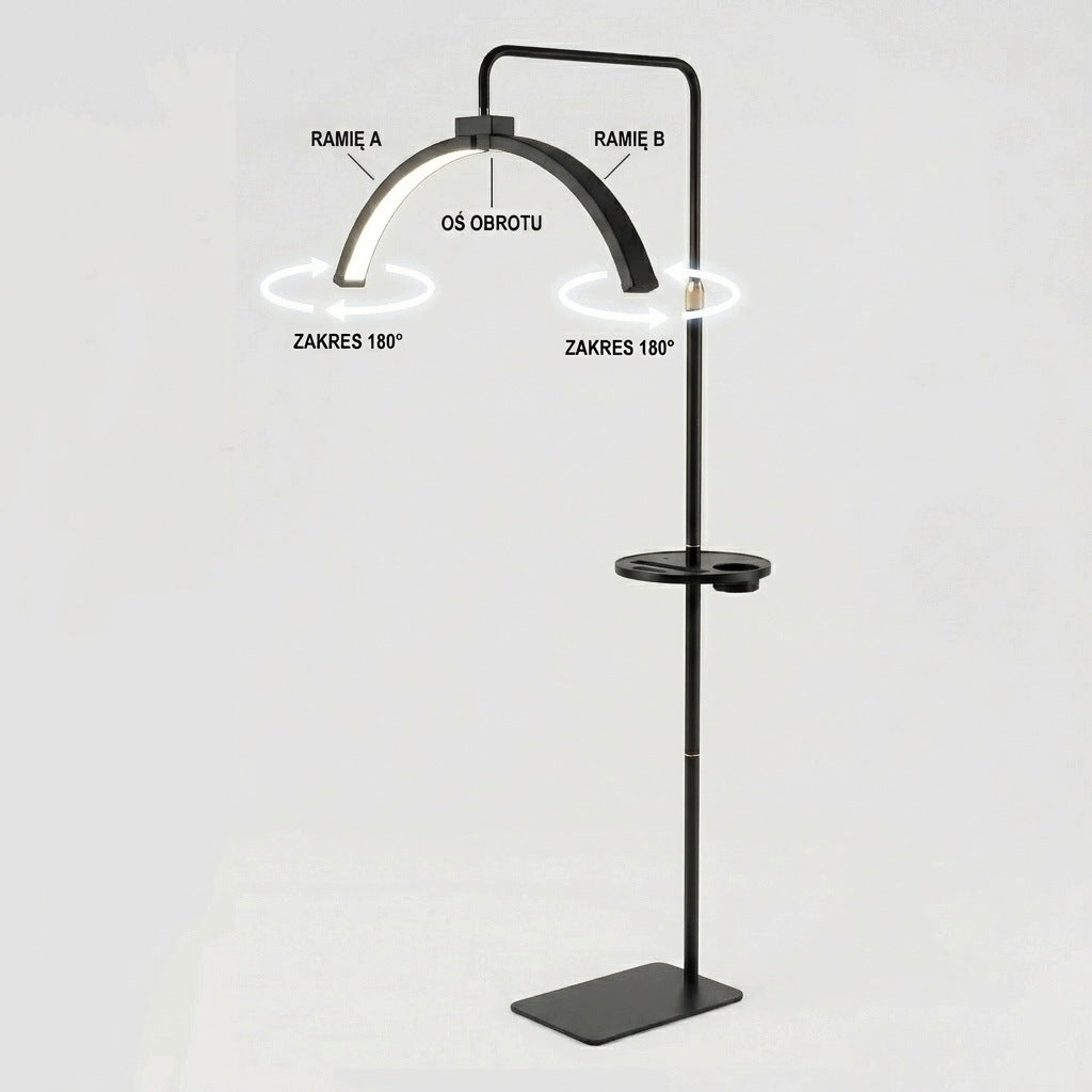 Cosmetic Lamp Crescent LED Shadowless Moon Light Adjustable 40W Power 40 W