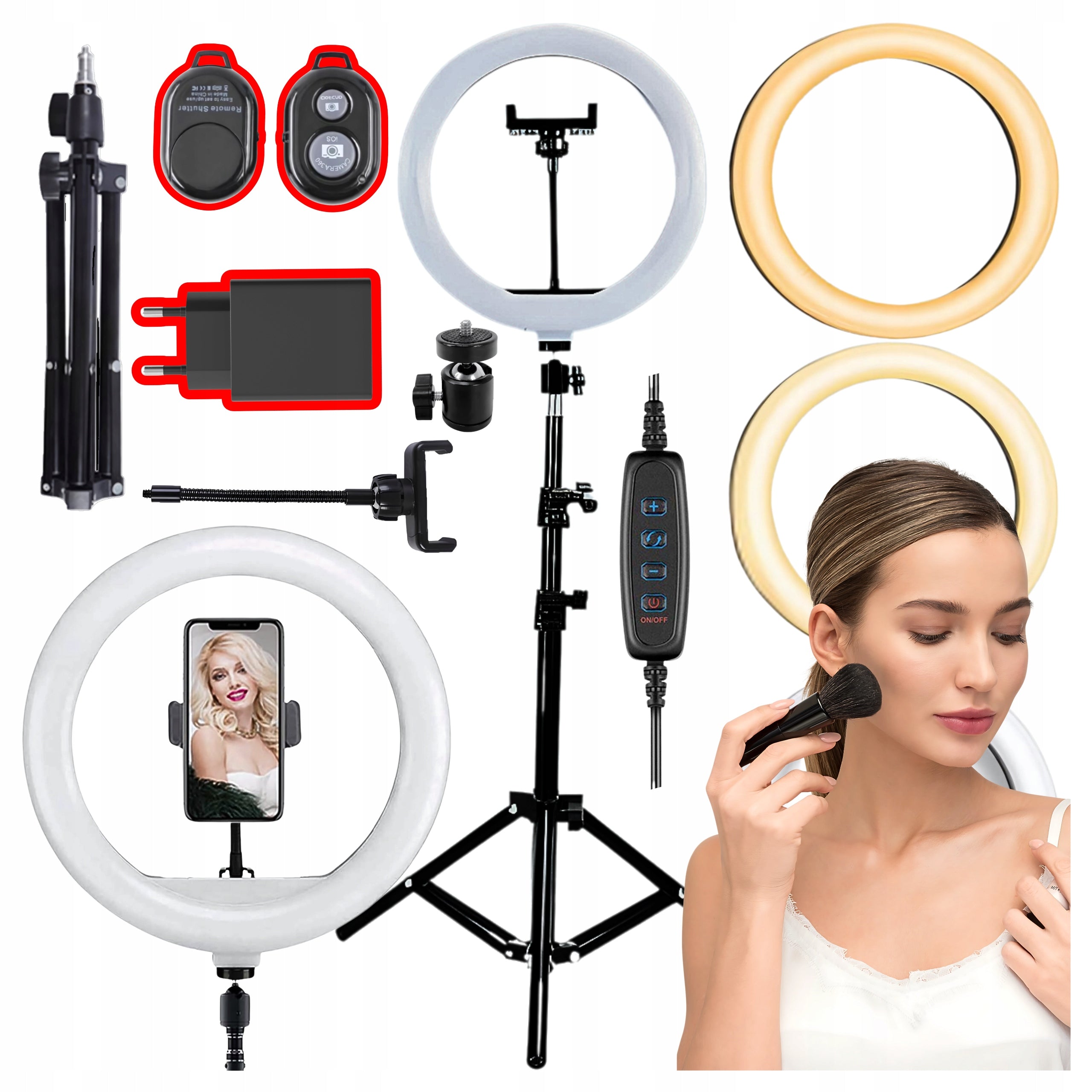Cosmetic Ring Lamp 26cm Led Tripod Eyelash Makeup Remote Control