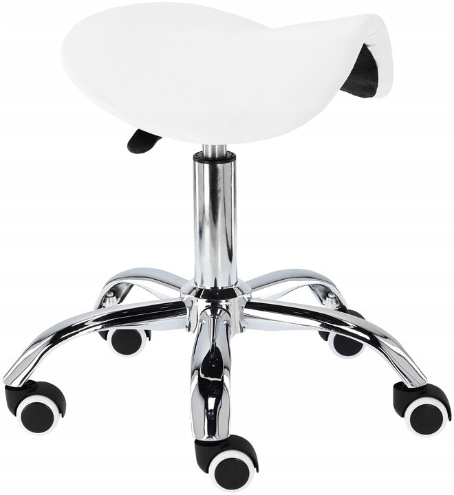 Cosmetic Stool Hairdressing Chair SPA Hoker Saddle Mobile White Brand Calissimo