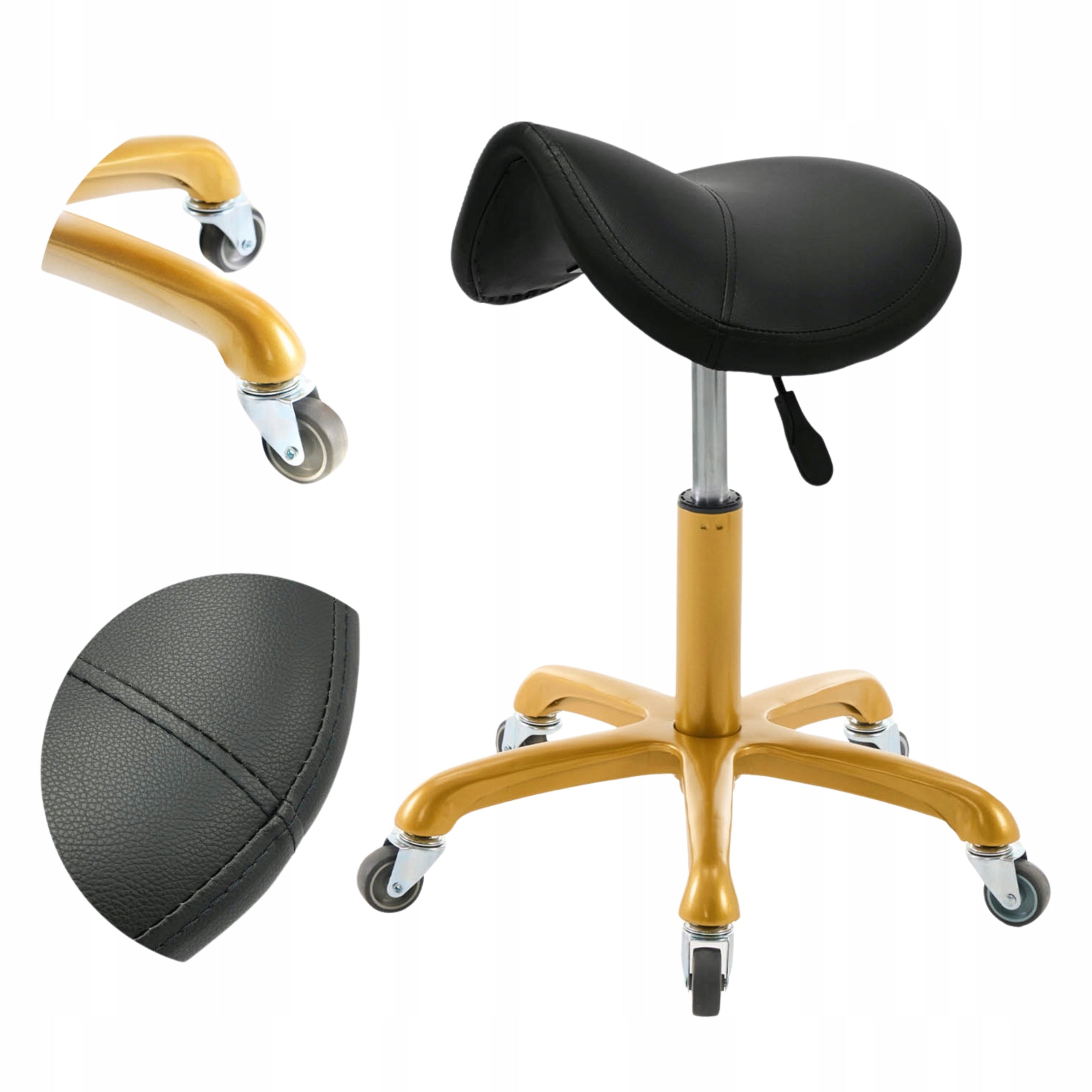 Cosmetic Stool Hairdressing Rodeo Stool Saddle Adjustable Profiled