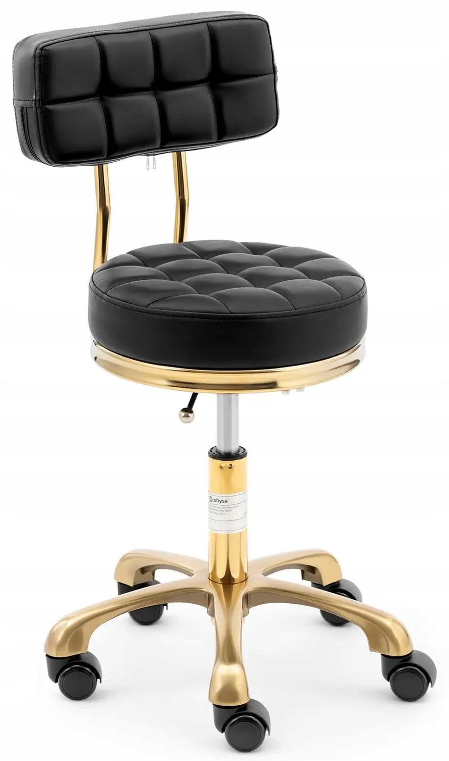 Cosmetic chair on wheels 47-61cm PHYSA GELA BLACK 10040691